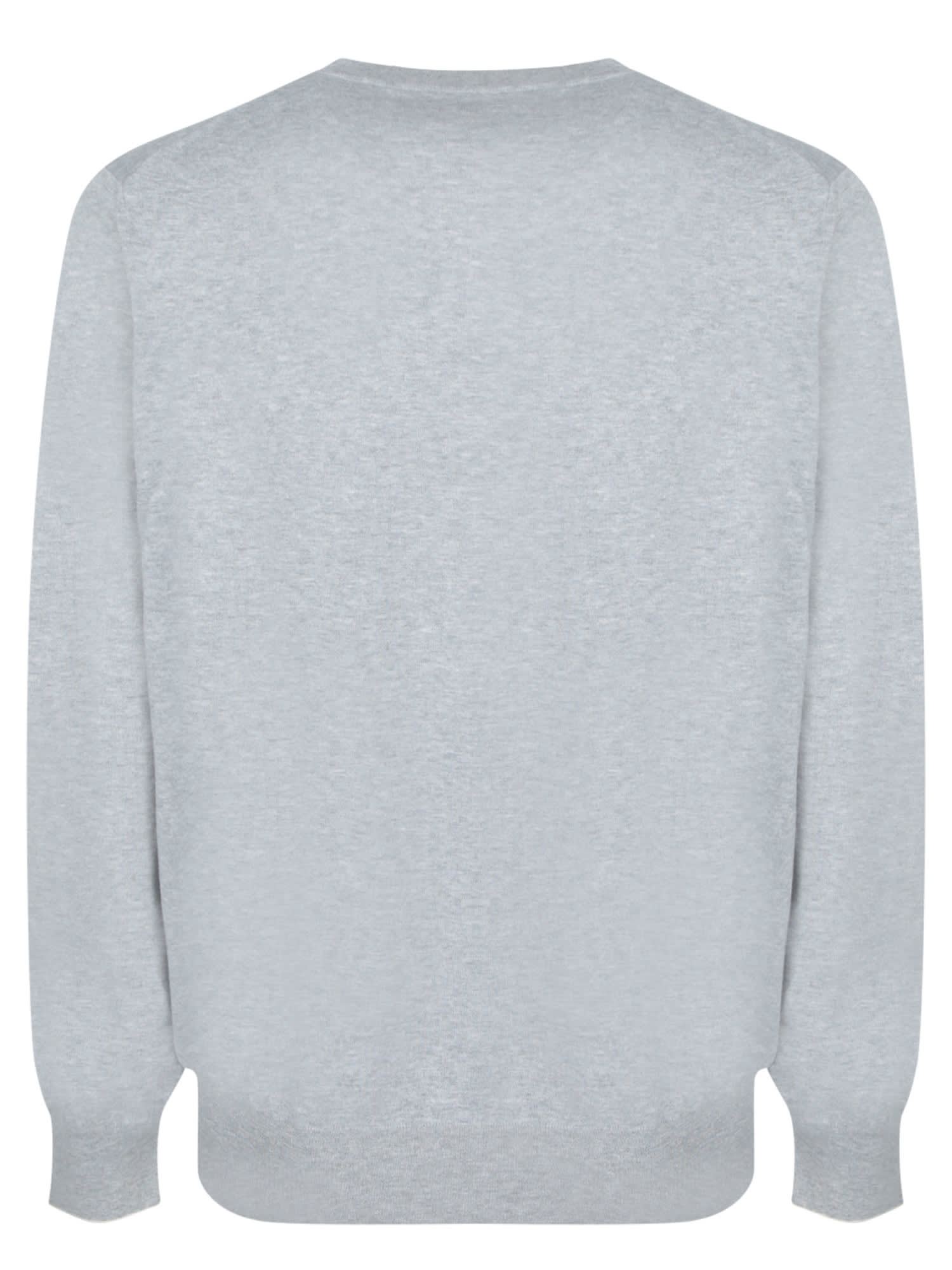 Brunello Cucinelli Cotton Sweater In Mist Grey