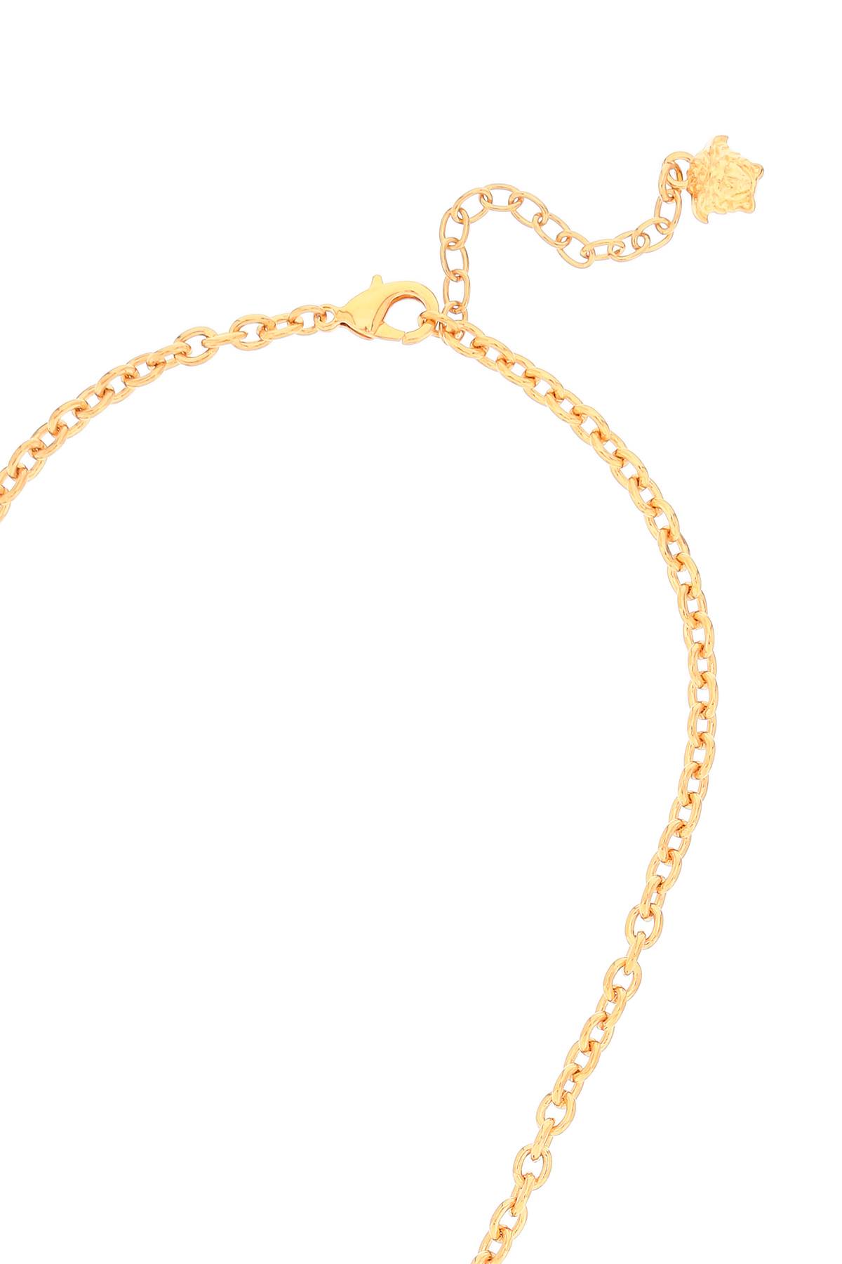 Versace La Medusa Necklace With Crystals In Crystal  Gold (gold)