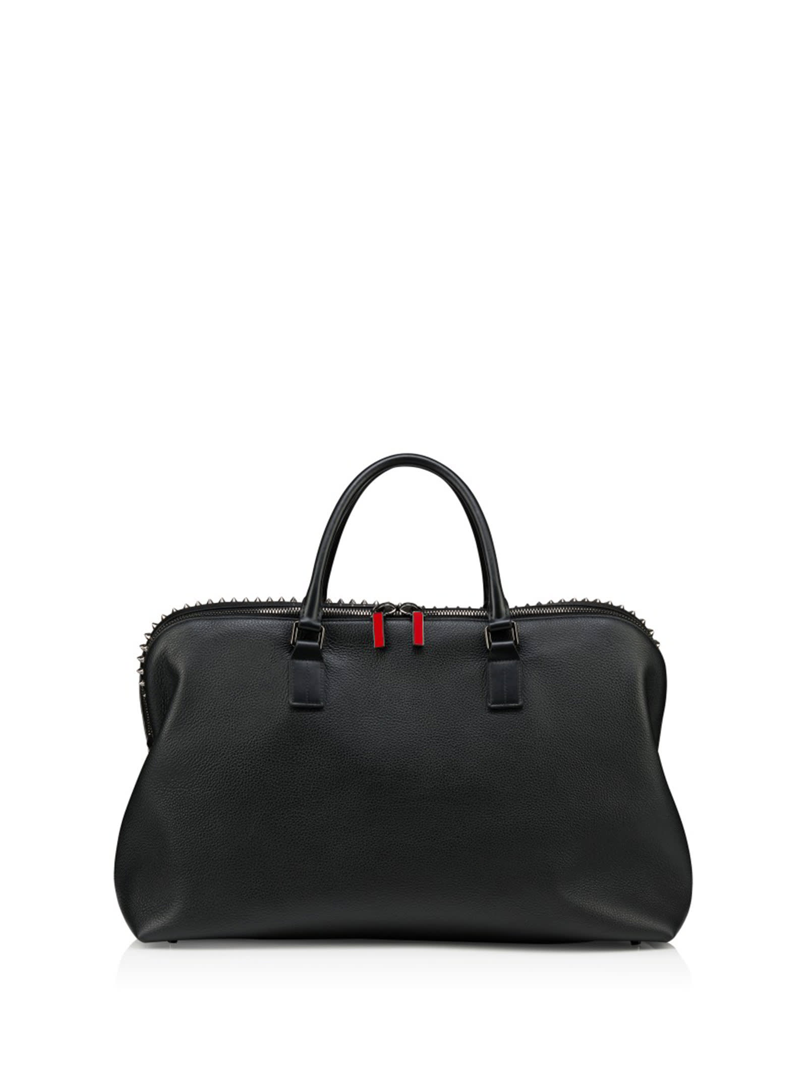 Christian Louboutin Men Funky Weekender Leeather Tote In Black