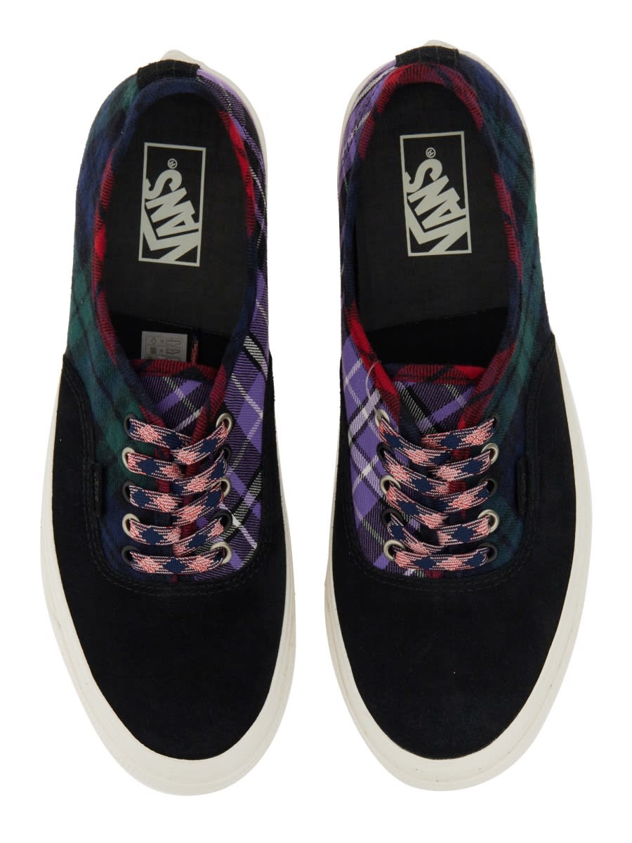 Vans Authentic 44 Dx Plaid-panel Sneakers In Black