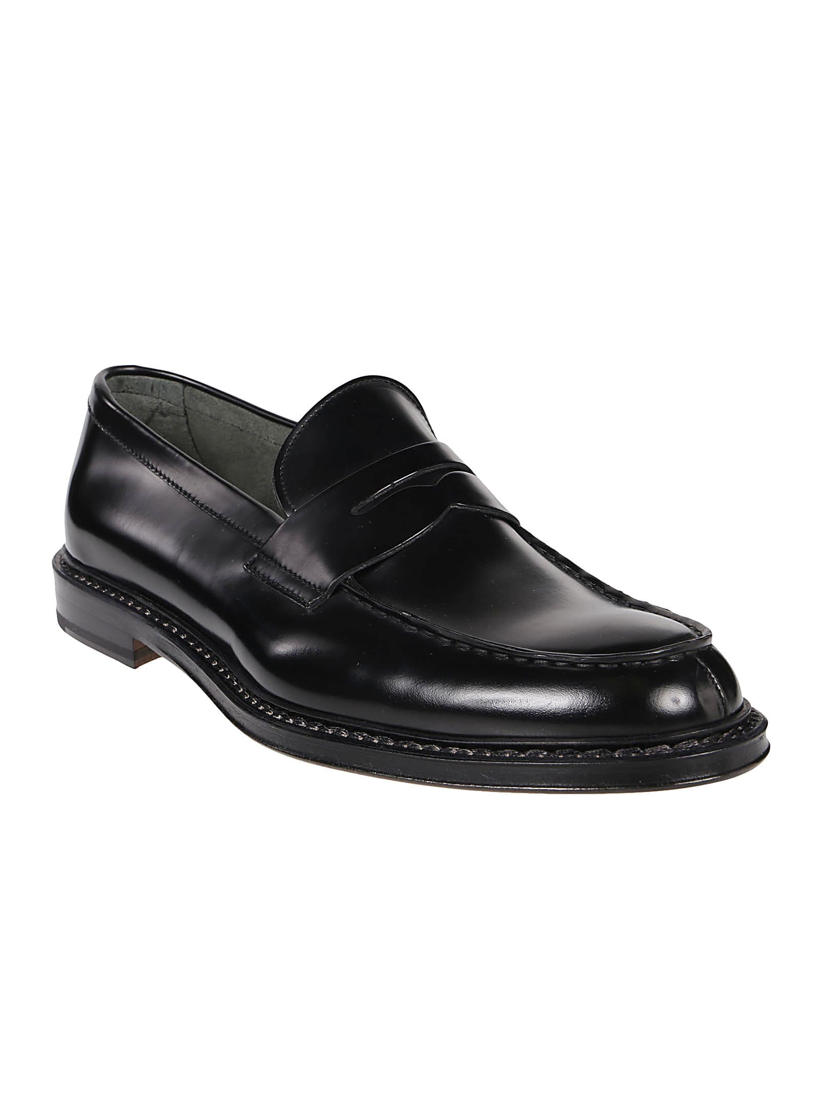 Shop Doucal's Penny Loafers Doucals In Black