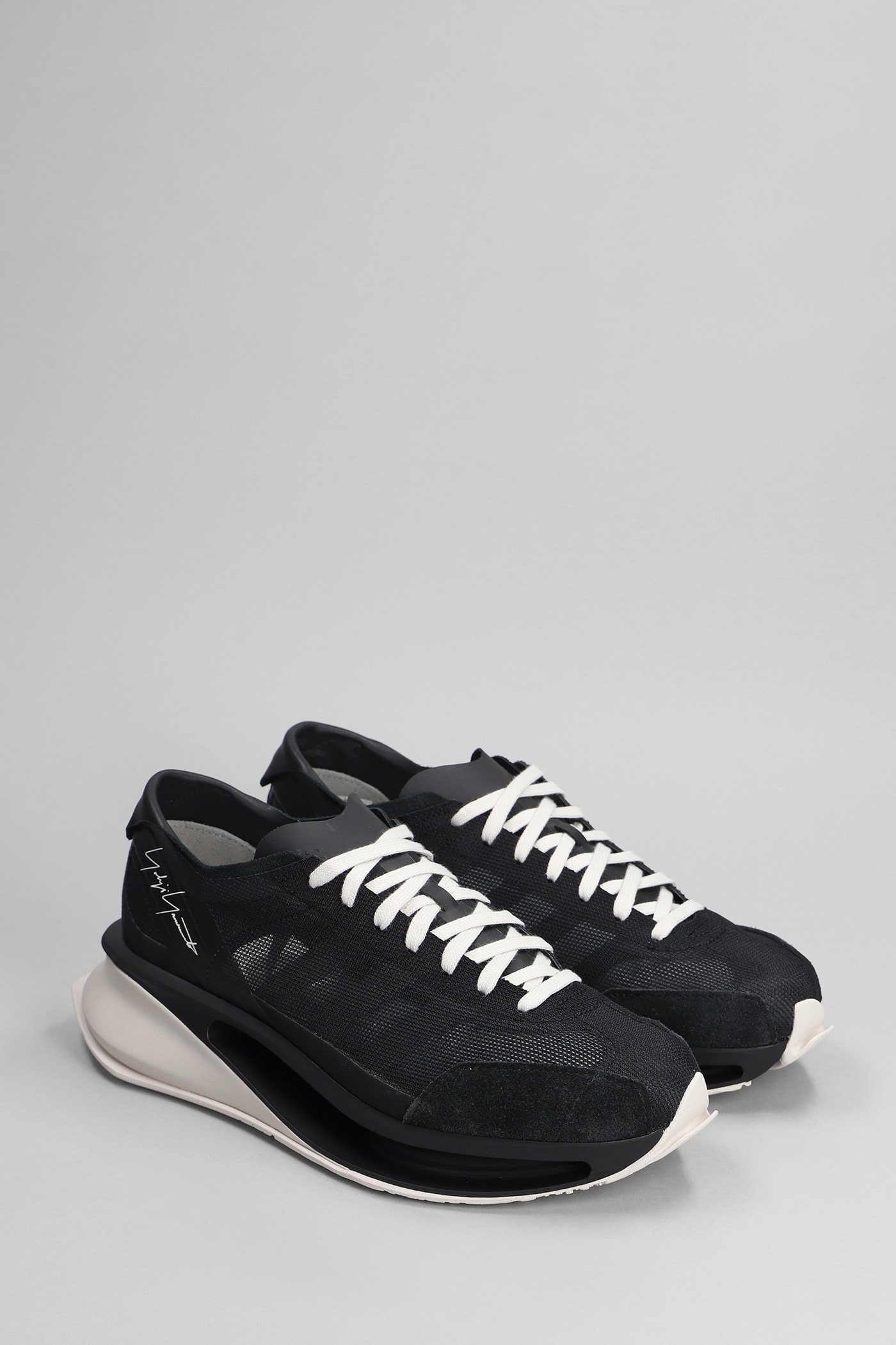 Shop Y-3 S Gendo Run Sneakers In Black Suede And Fabric