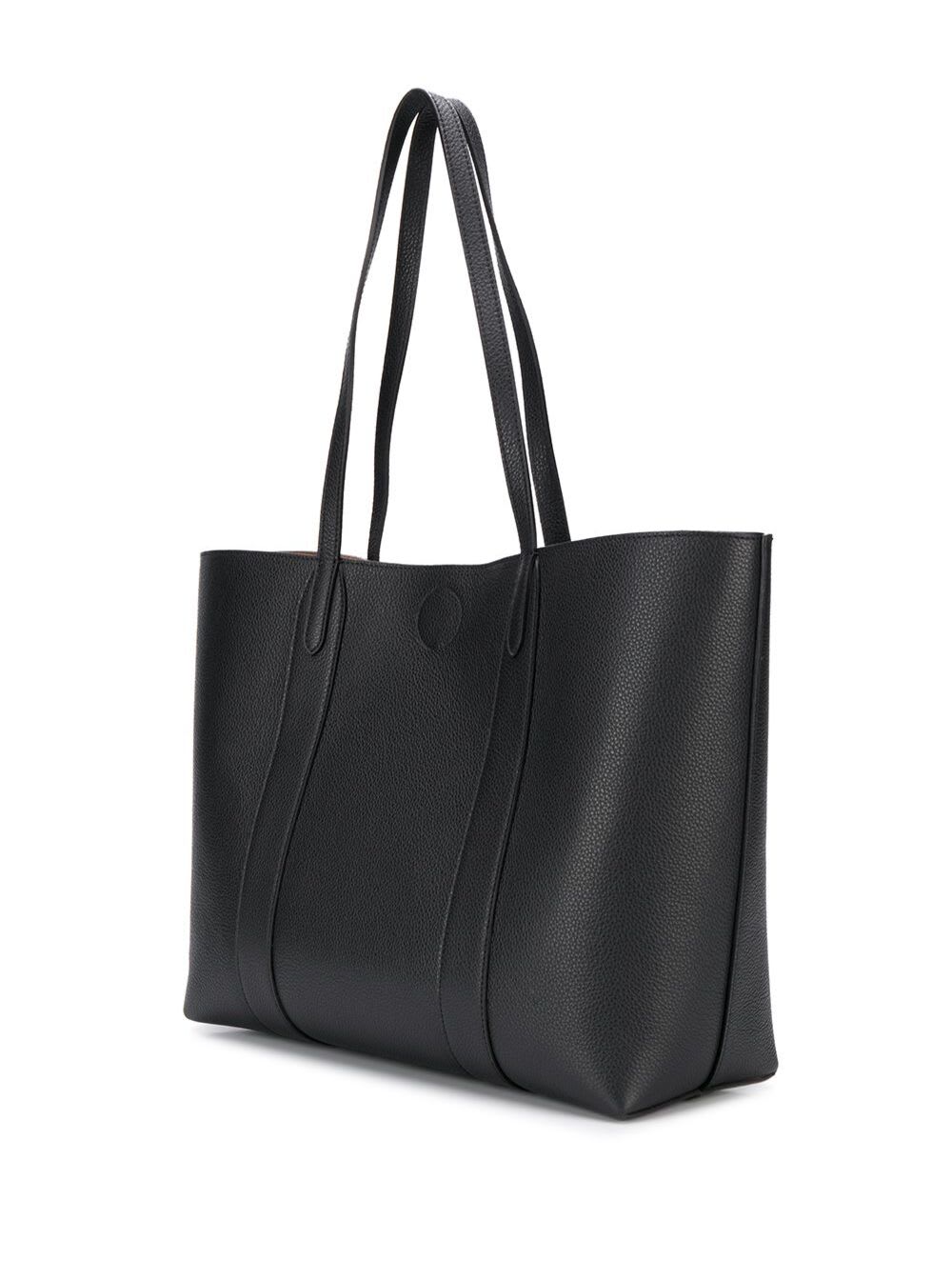 Mulberry Black Tote Bag With Front Turn-lock Closure And And Two Top Handles In Leather Woman In Black