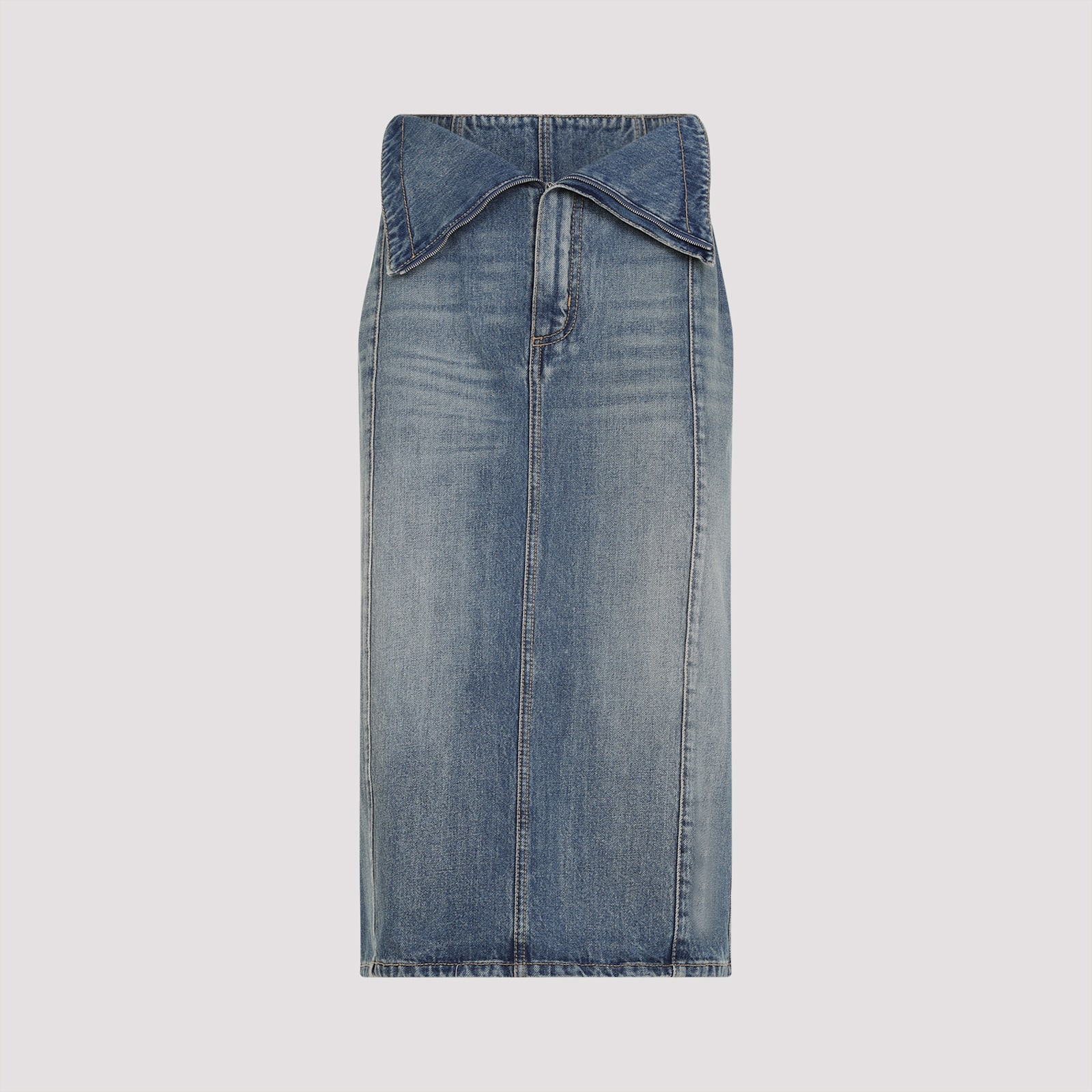 ALEXANDER MCQUEEN COTTON MIDI SKIRT