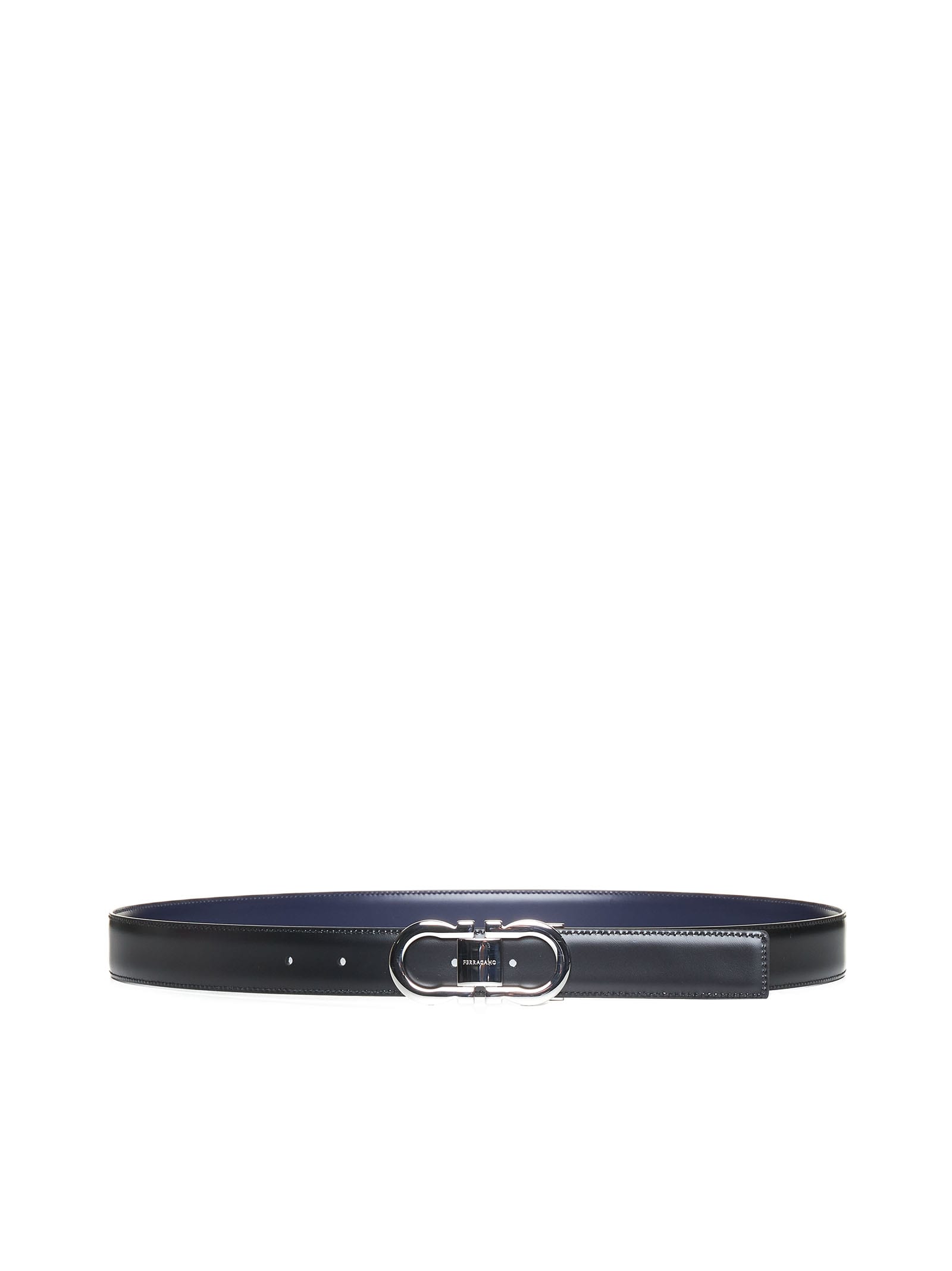 Shop Ferragamo Belt In Midnight || Nero