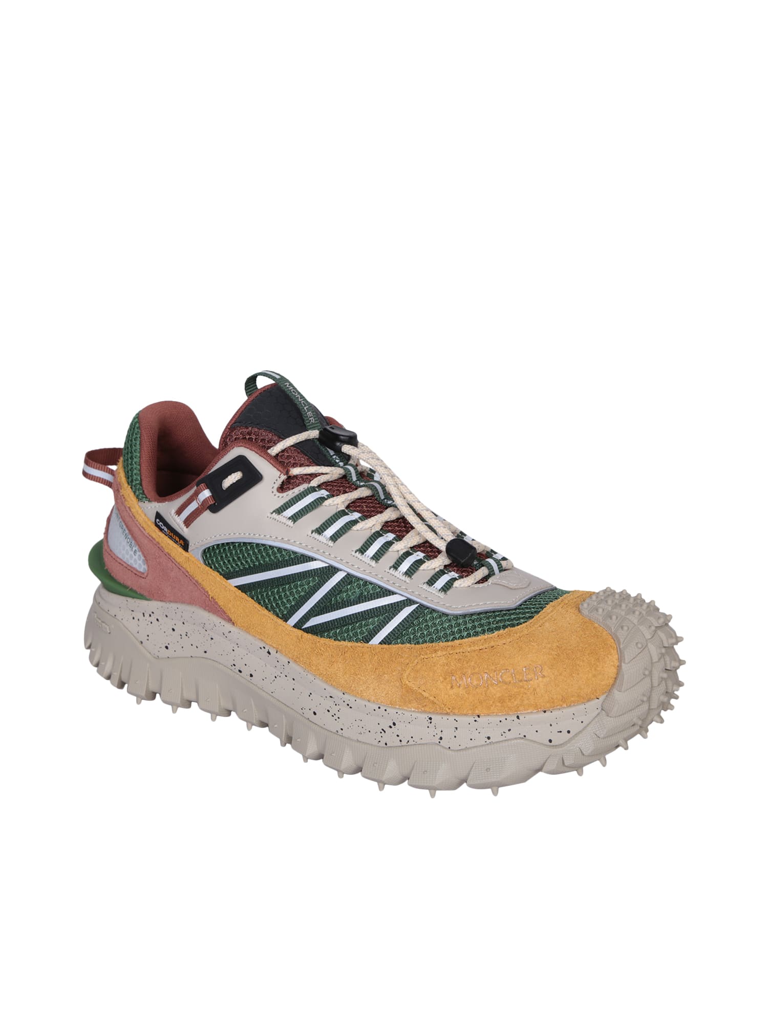 Shop Moncler Trailgrip Grx Low Green Sneakers