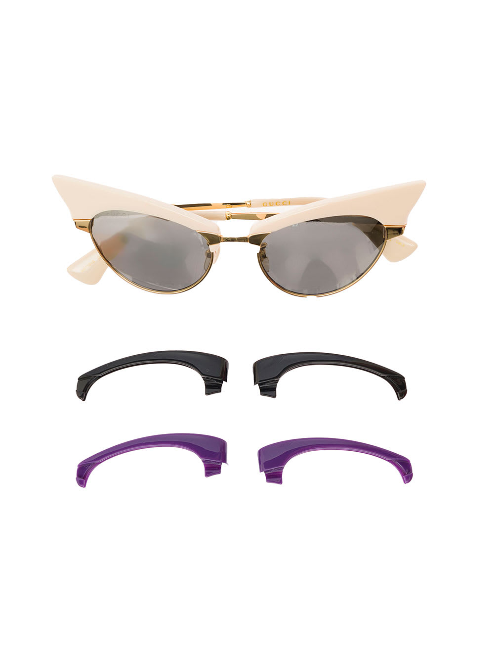 Gucci Gg1131s Woman Sungl Metallo In Metallic
