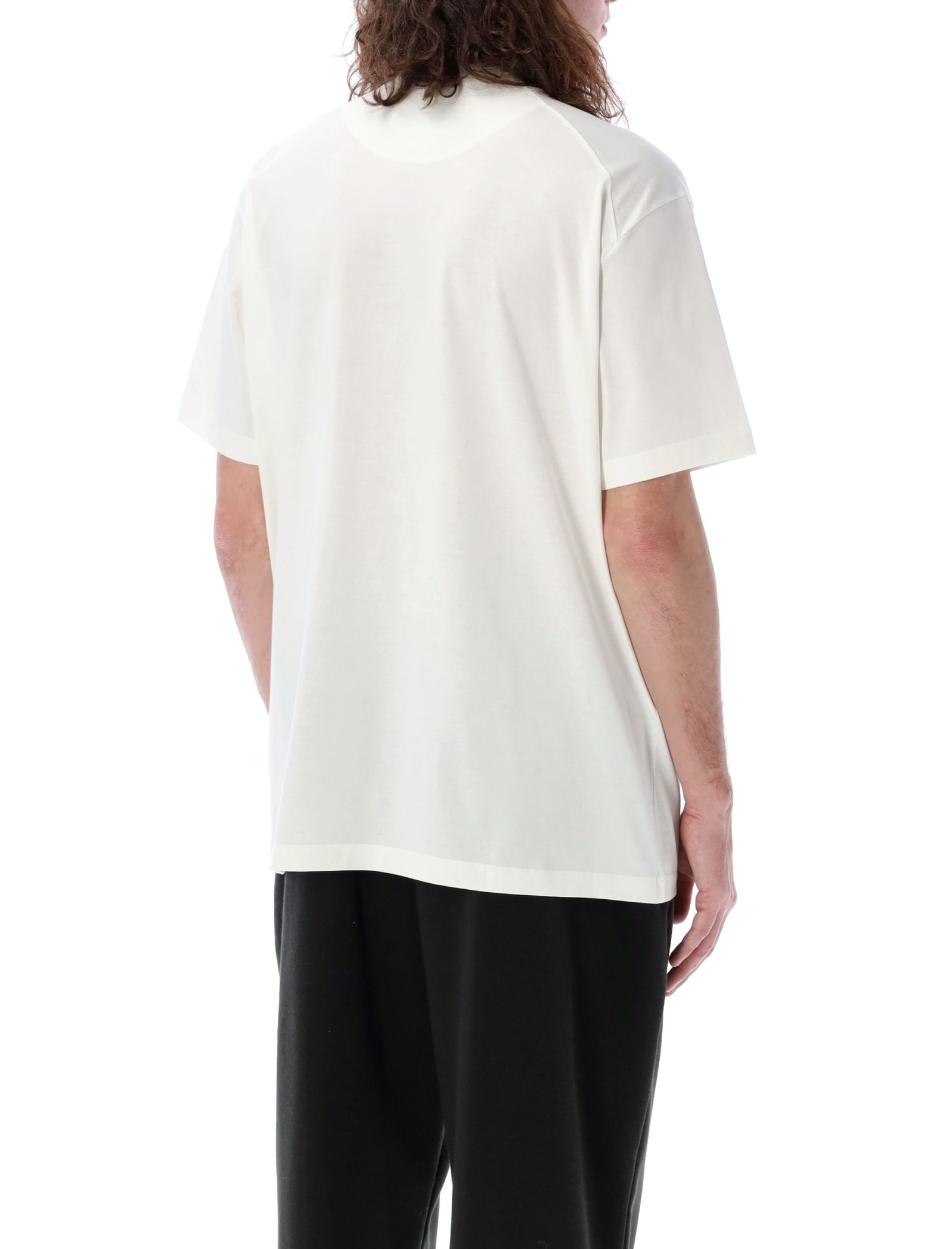 Shop Y-3 Graphic Short Sleeves Tee In White