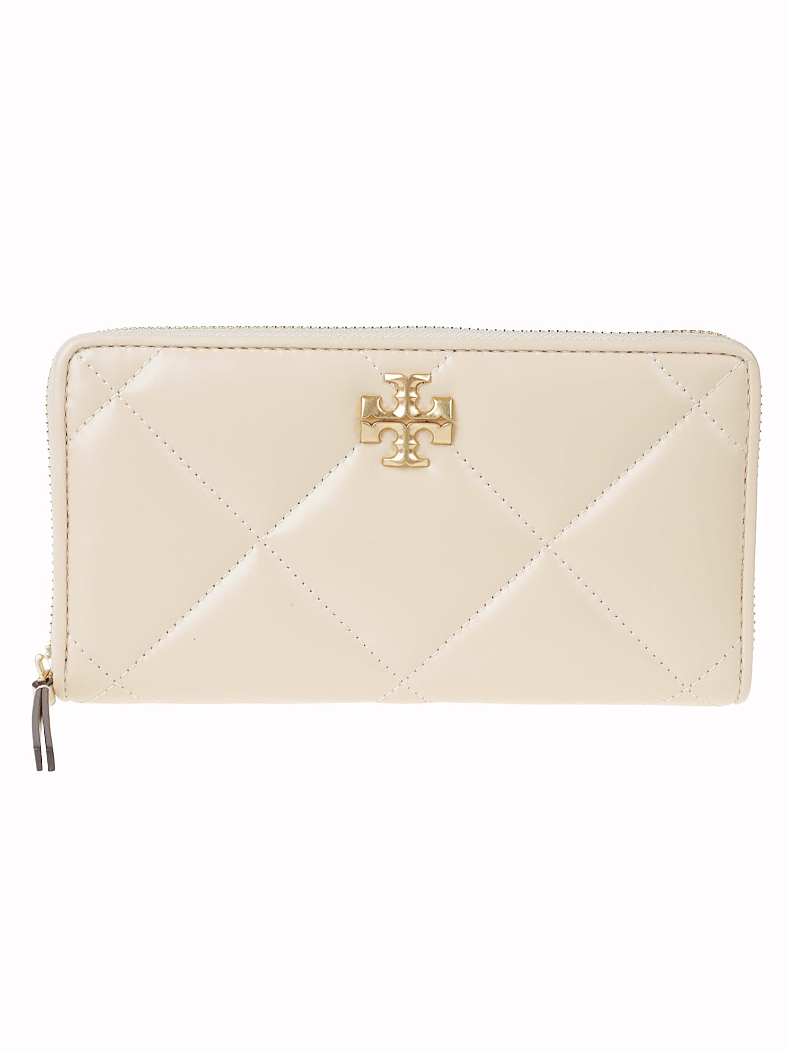 Tory Burch Kira Diamond Continental Wallet In White