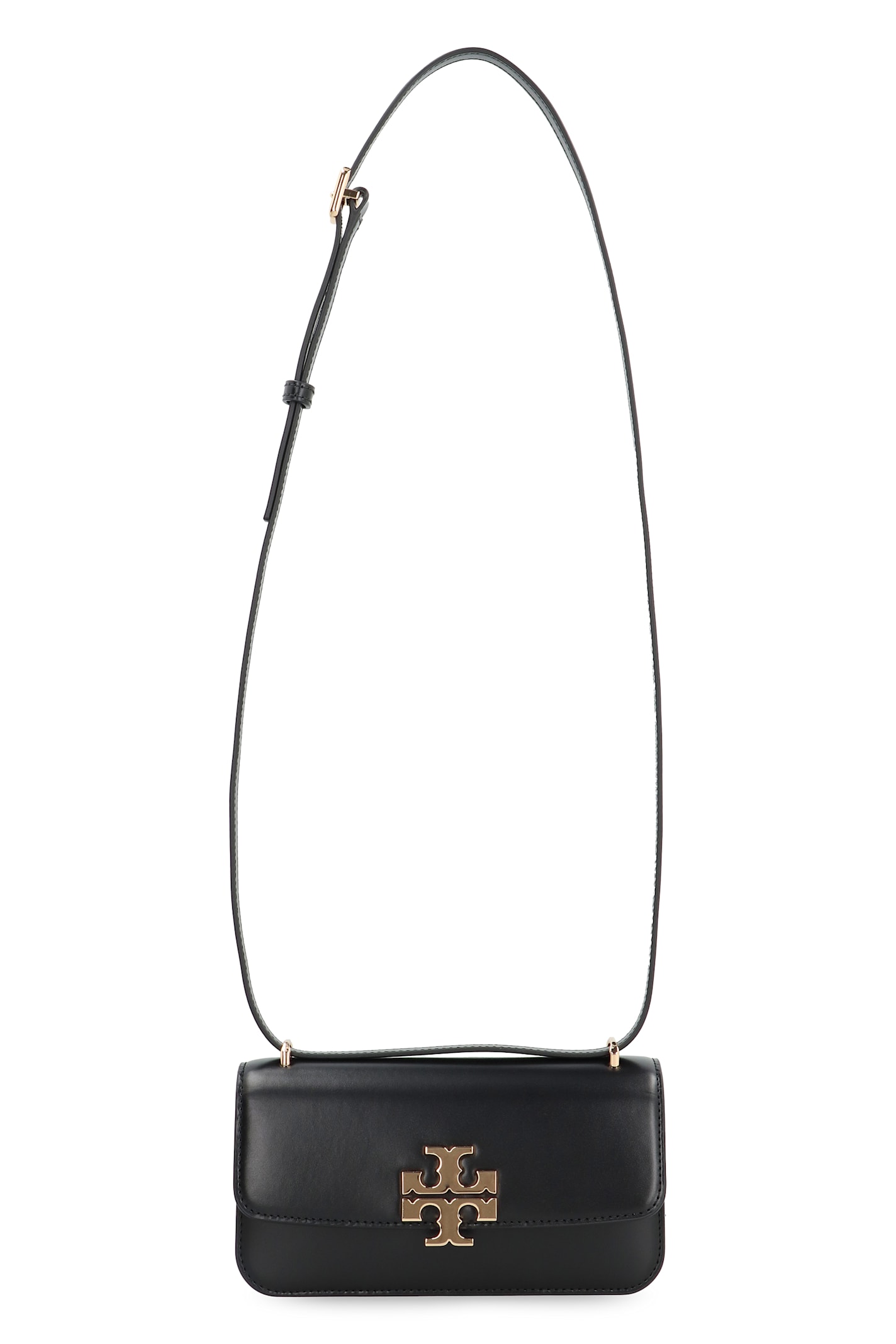 Shop Tory Burch Eleanor Leather Crossbody Bag In Black