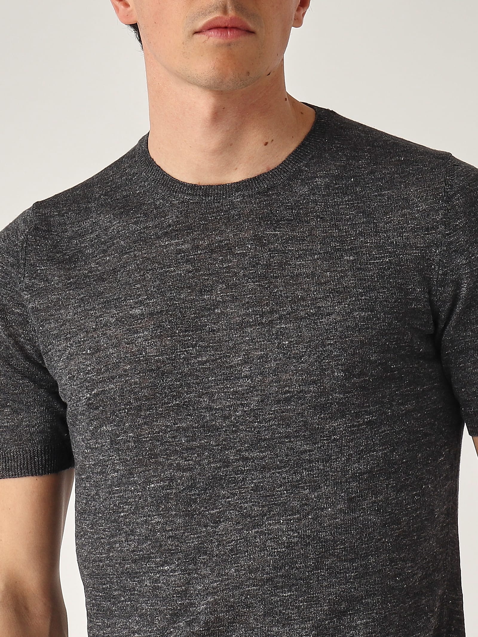 Gran Sasso Fine-knit T-shirt In Black