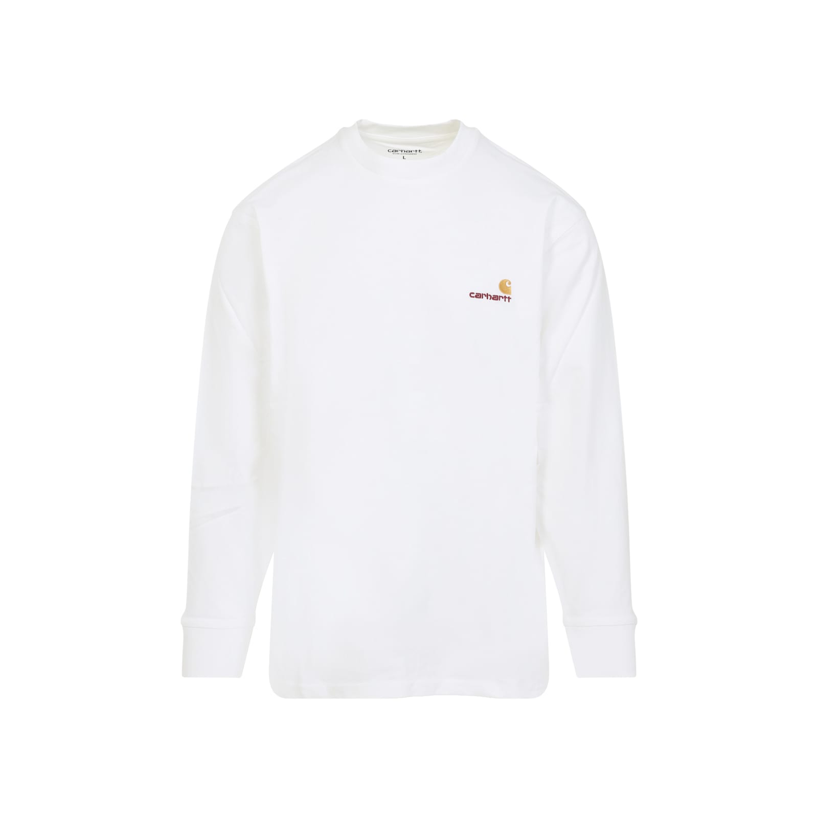 Carhartt White American Script Cotton Blend Sweatshirt In White