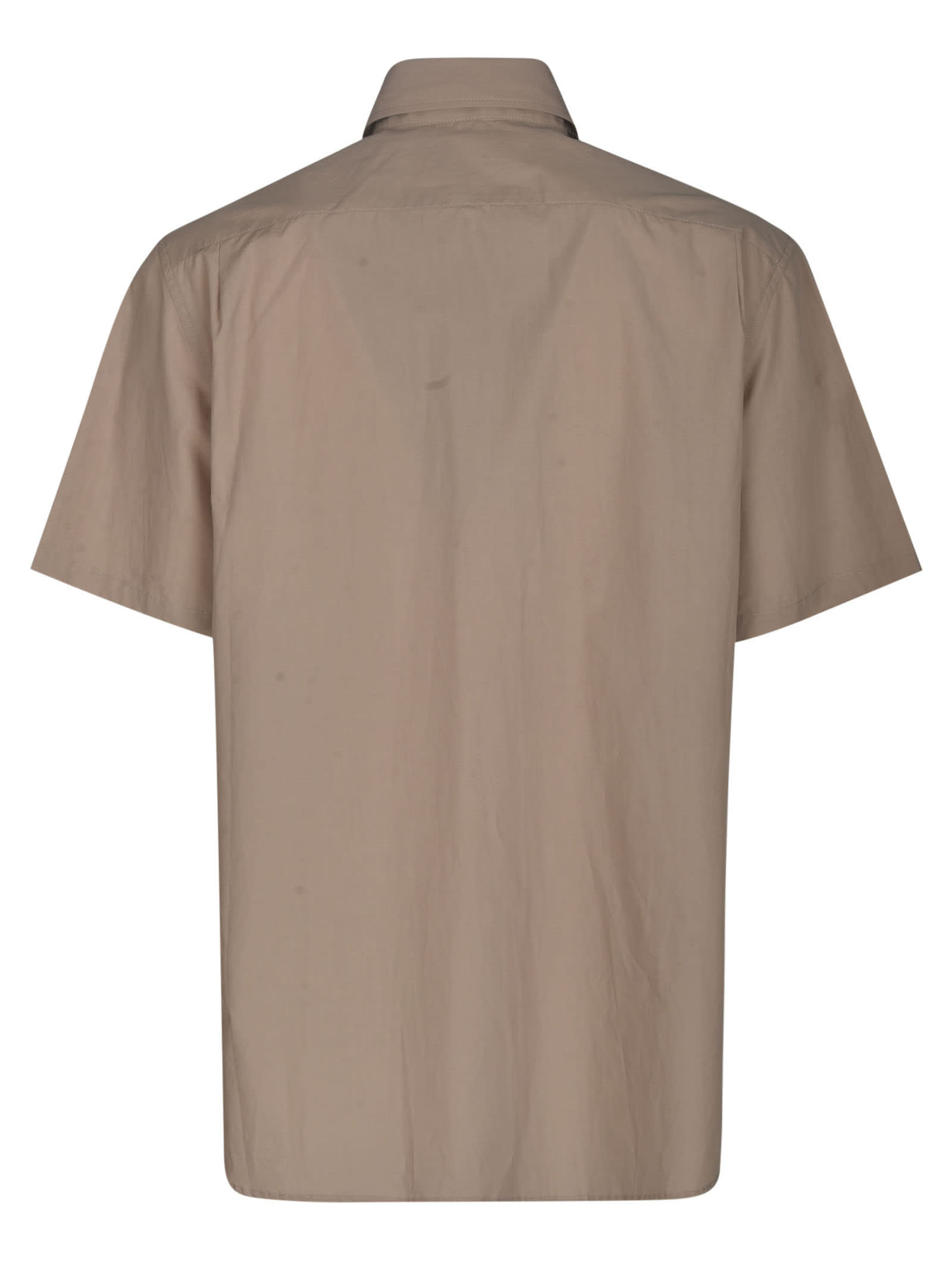 Shop Craig Green Logo Patch Layered Shortsleeve Shirt In Beige