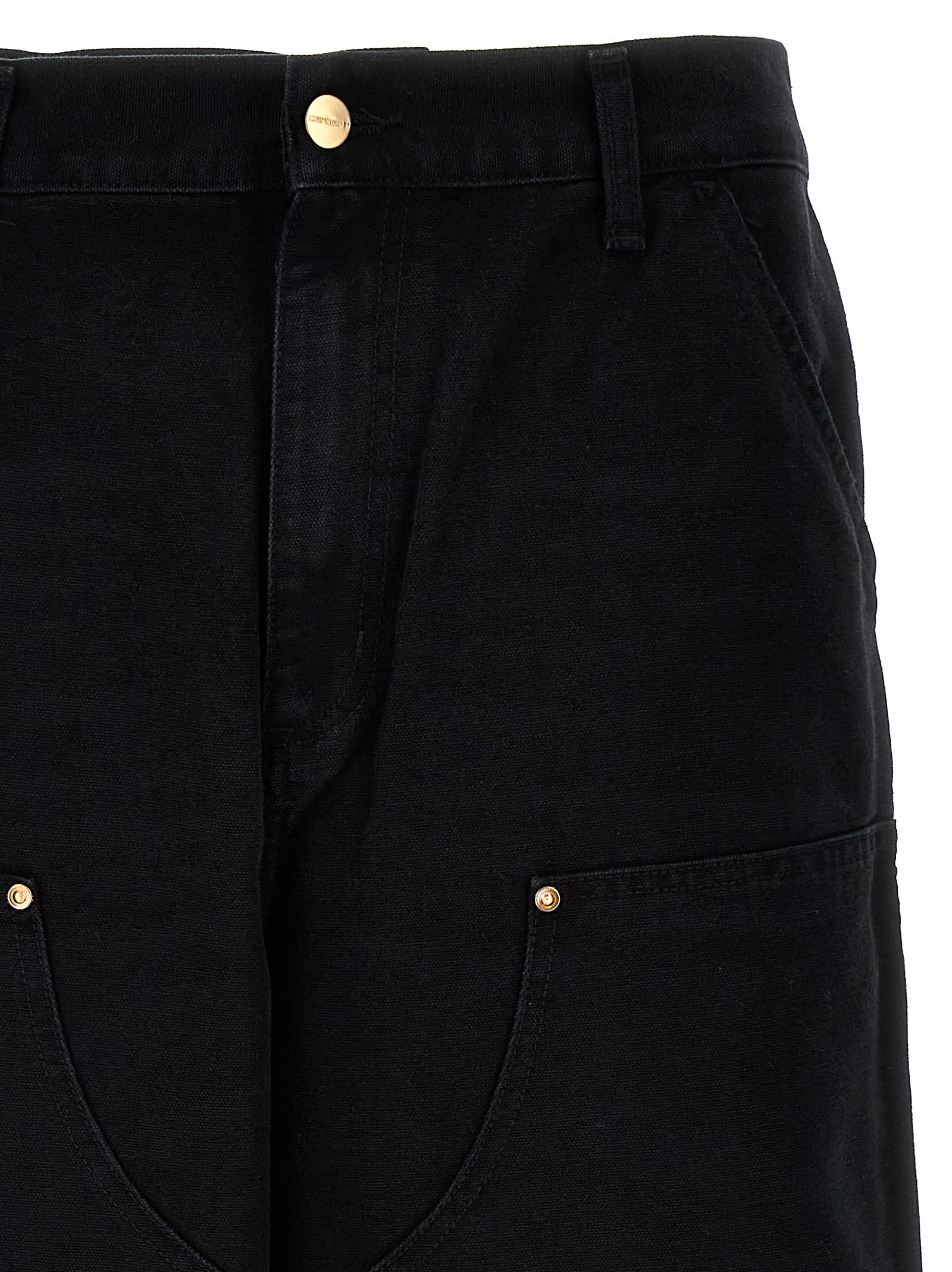 Shop Carhartt Double Knee Pants In Black