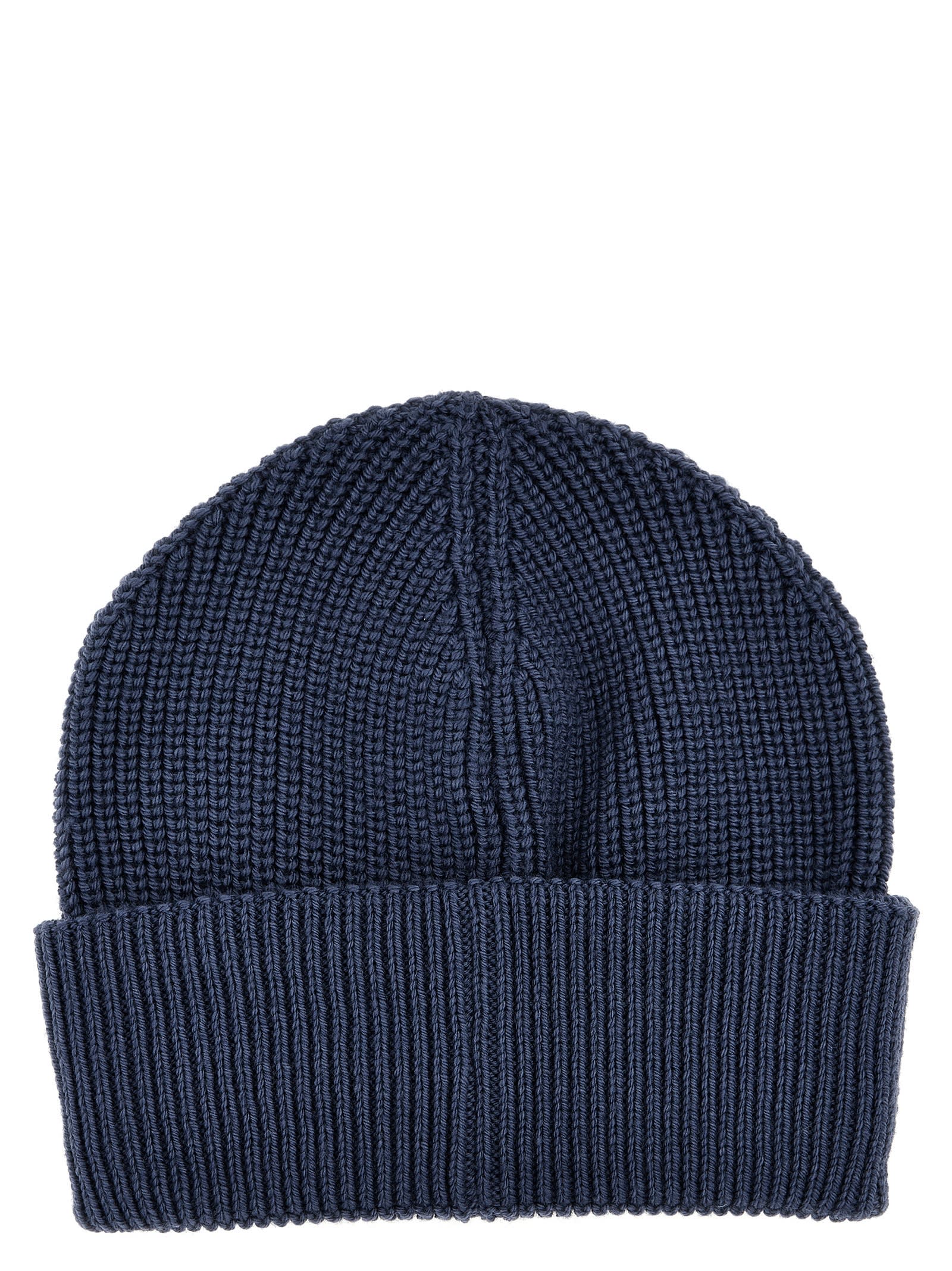 Shop Moncler Logo Patch Beanie In Multicolour