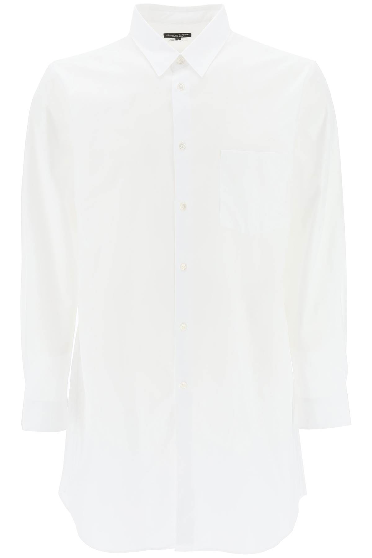 Shop Comme Des Garçons Homme Deux Maxi Shirt In Poplin In White (white)