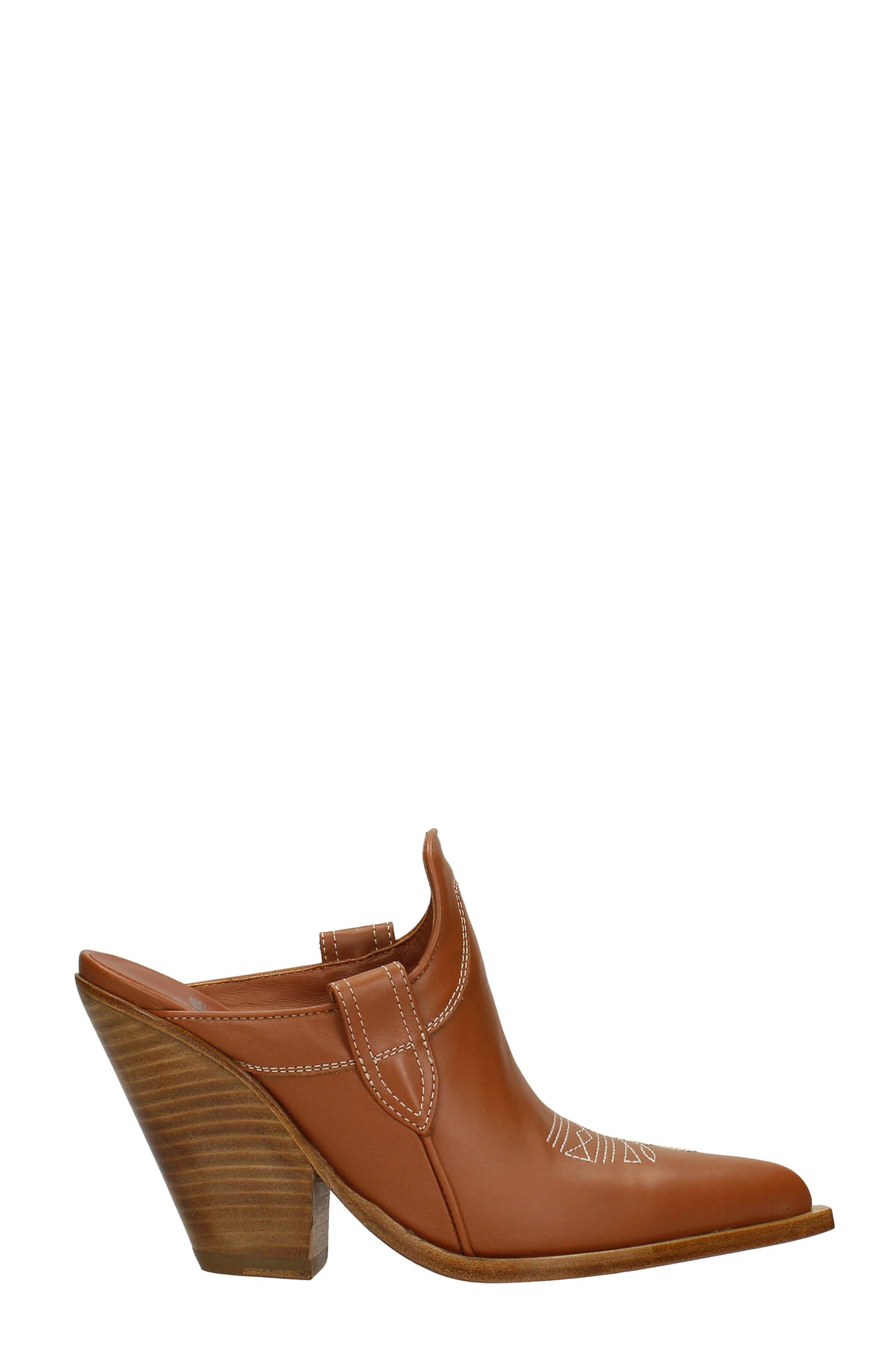 Sonora Tulum Texan Ankle Boots In Leather Color Leather