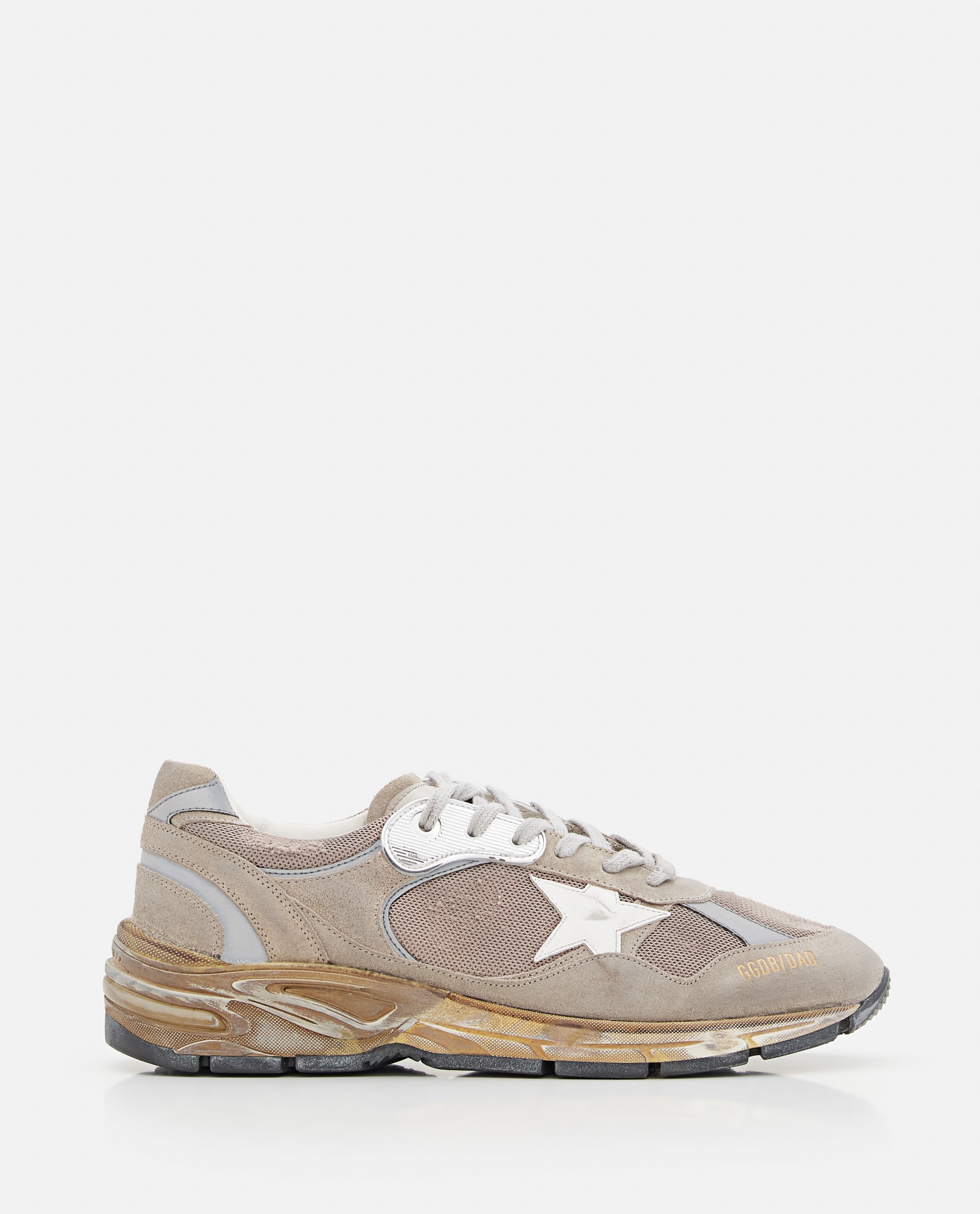 Shop Golden Goose Running Dad Sneakers In Beige