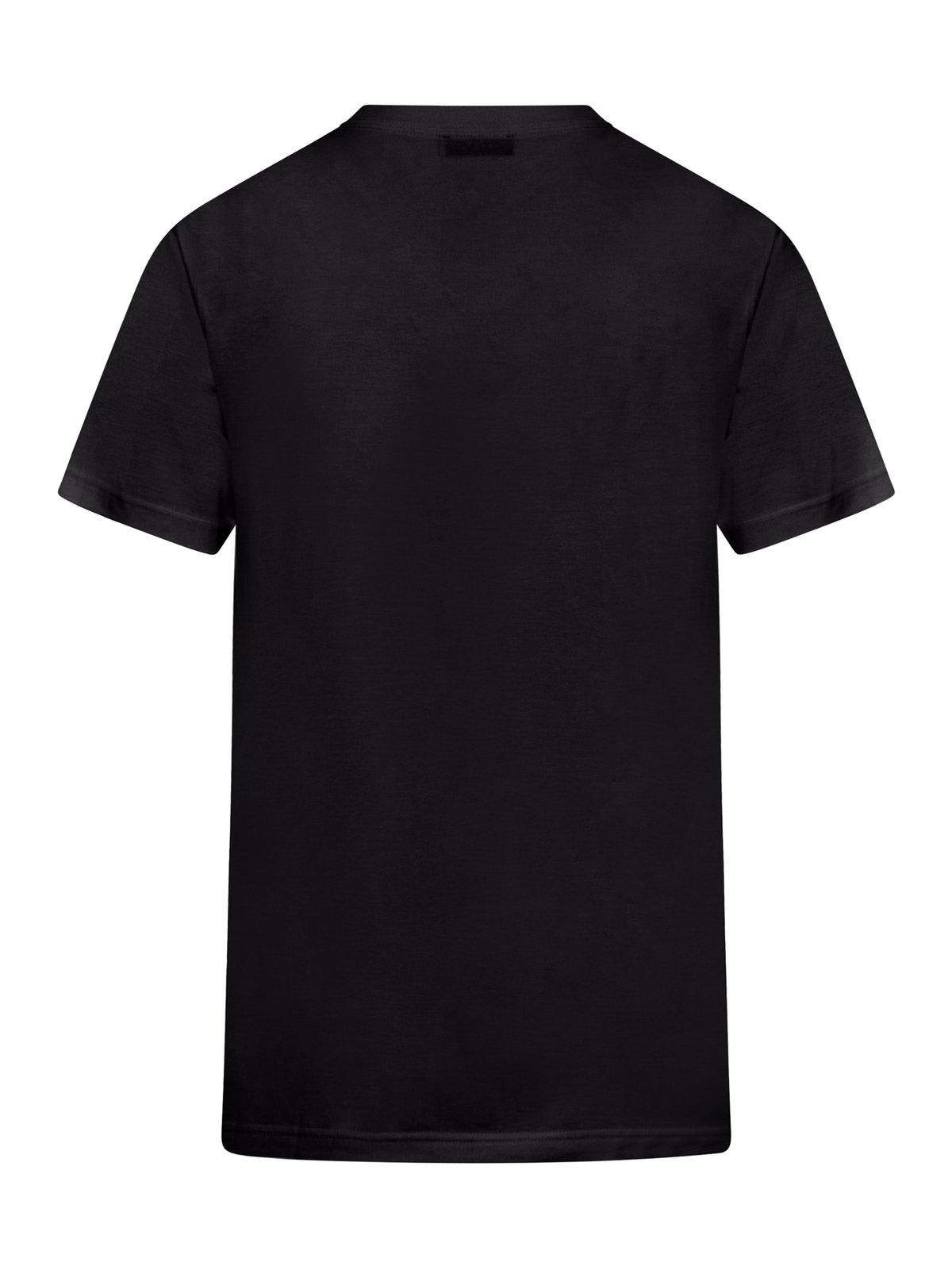 Shop Burberry Logo Printed Crewneck T-shirt In Black