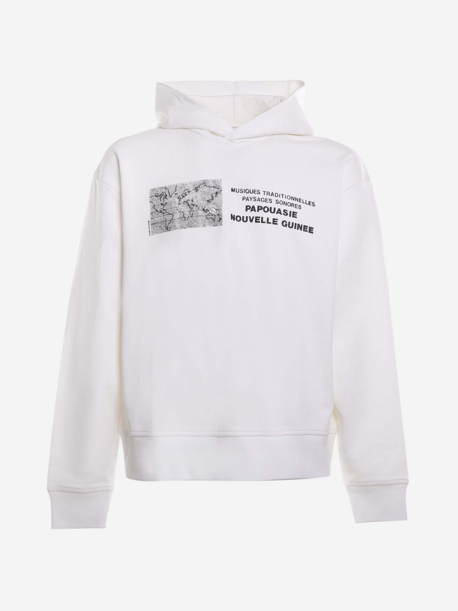 Acne Studios Organic Cotton Sweatshirt With Dizonord Print