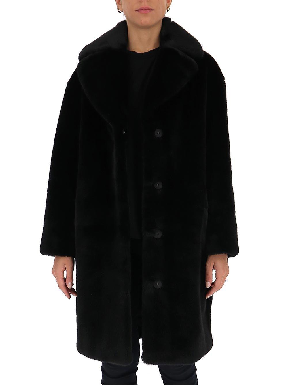 STAND STUDIO CAMILLE FAUX FUR TEDDY COAT