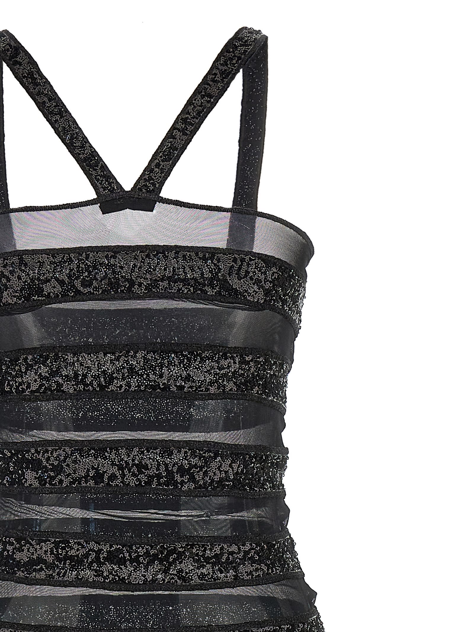 OSEREE PAILLETTES STRIPES DRESS