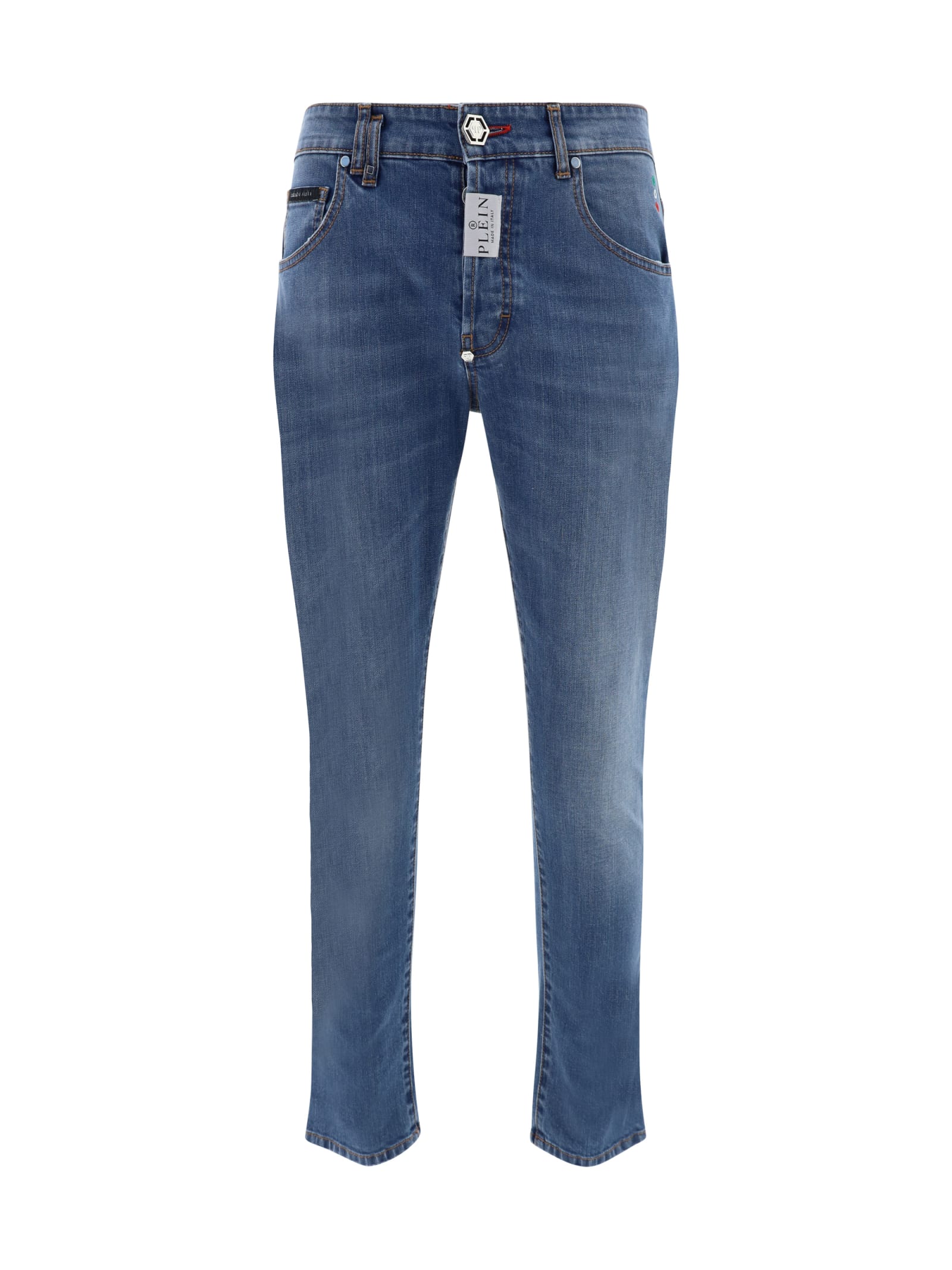 Shop Philipp Plein Jeans In Denim Blue