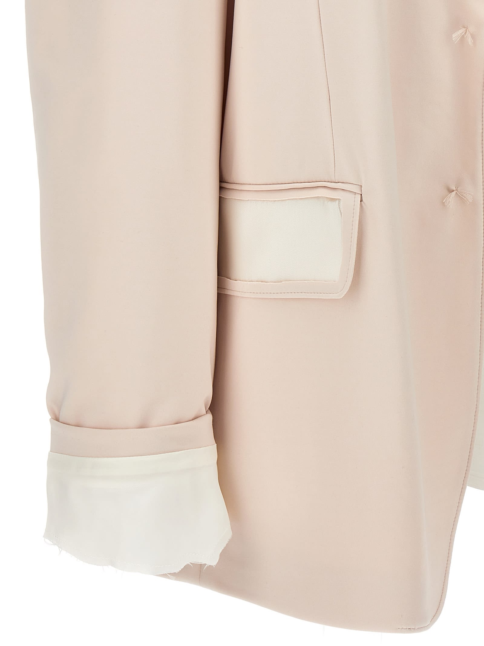 Shop Mm6 Maison Margiela Jersey Single Breast Blazer Jacket In Pink