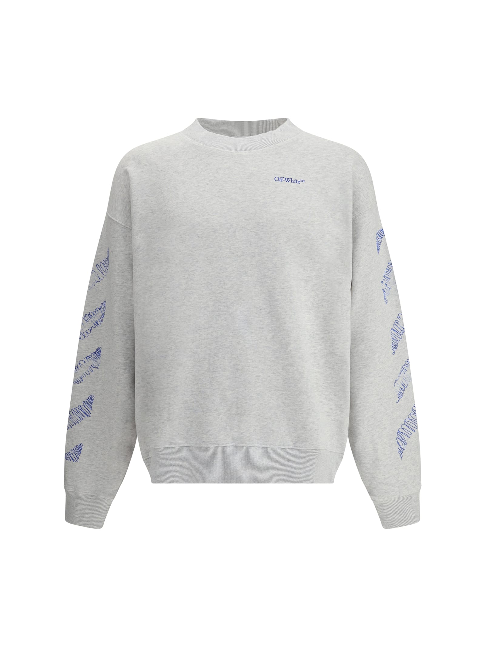 Off-white Scribble Diag Skate Crewneck In Neutral