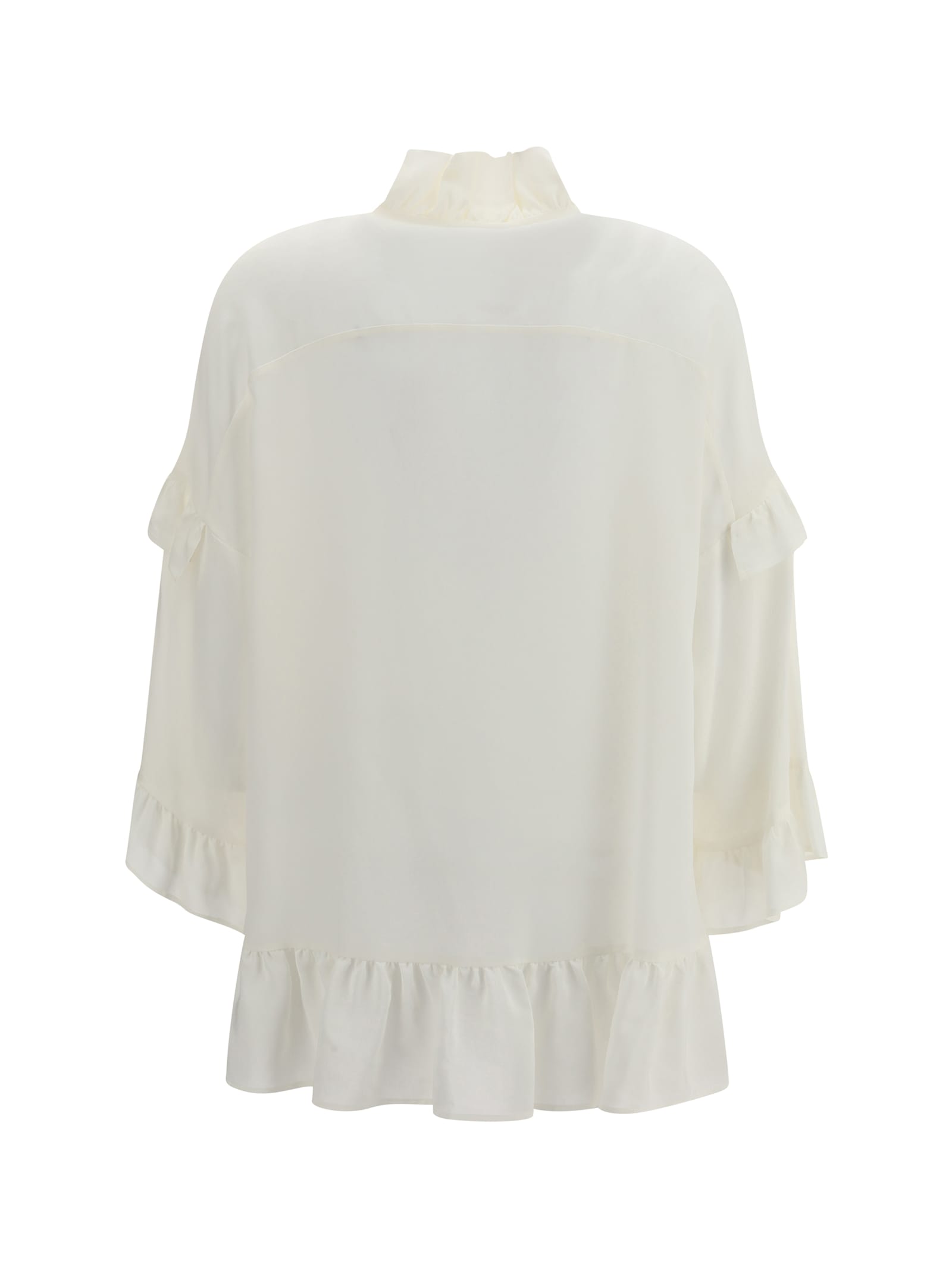 P.a.r.o.s.h Ruffle Blouse In White