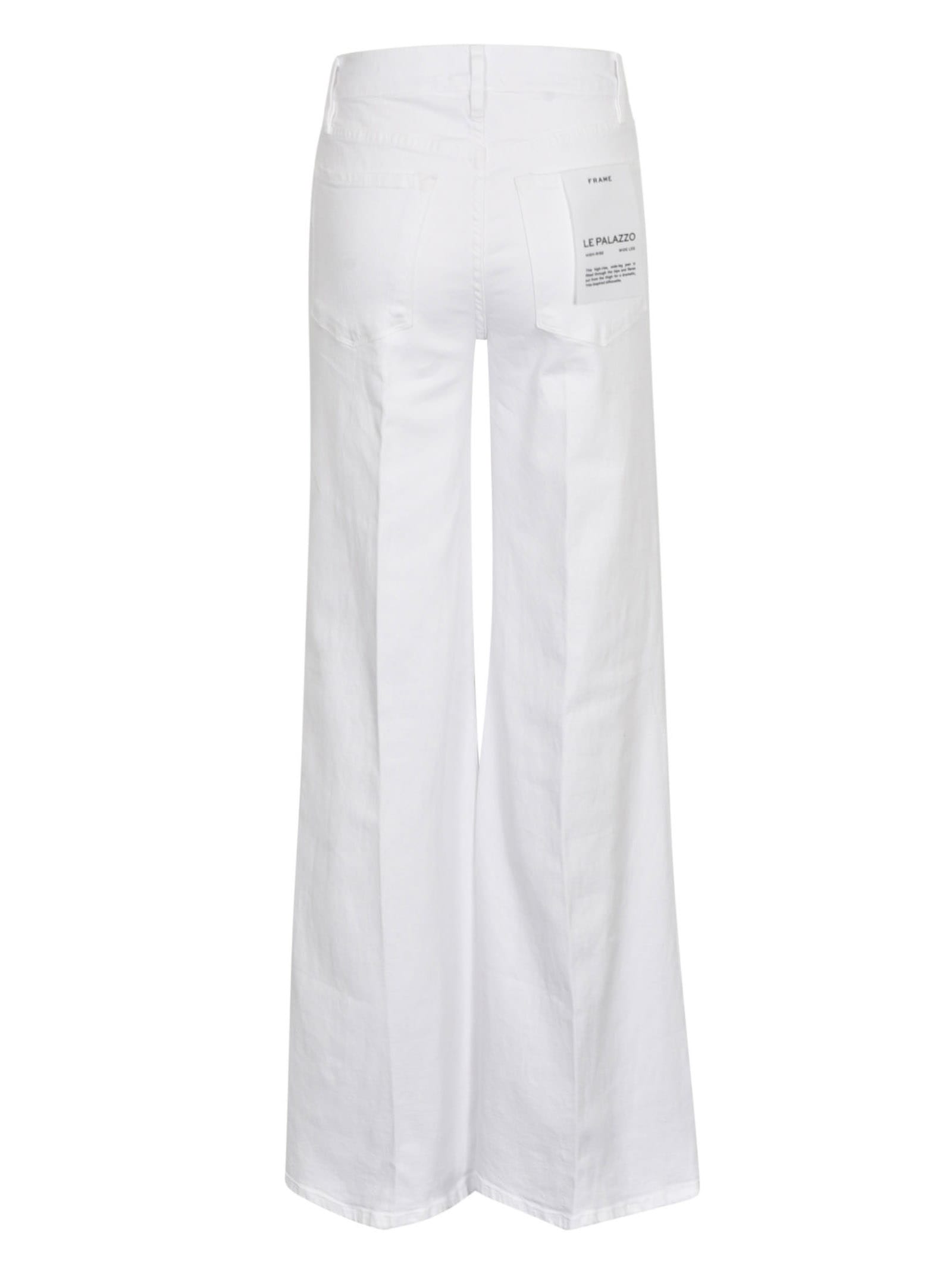 Shop Frame Le Palazzo Trousers In White