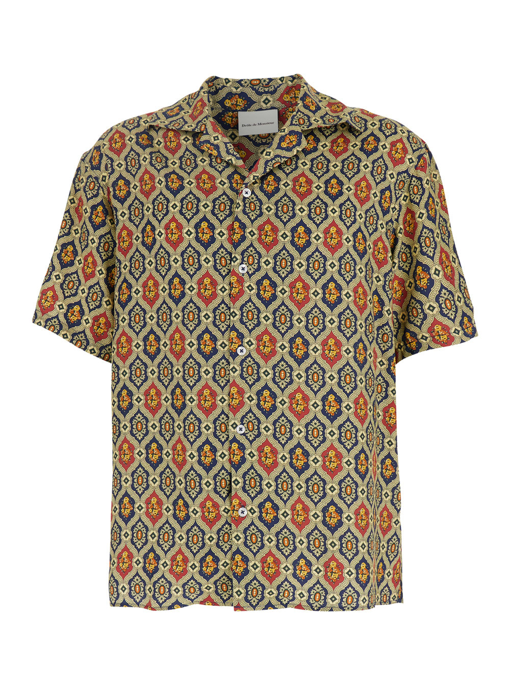 la Chemise Ornements Multicolor Shirt With All-over Printed Motif In Viscose Man