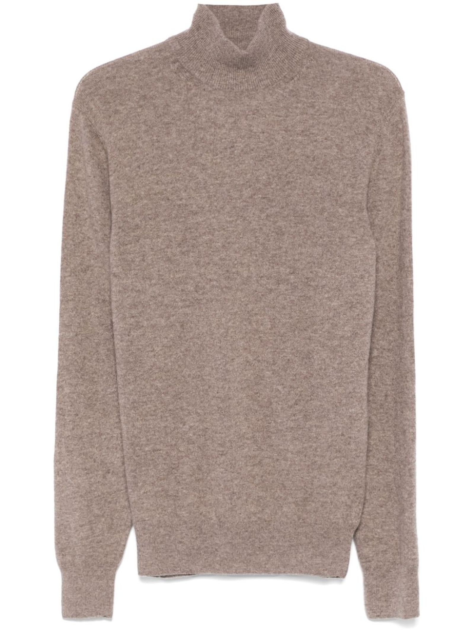 Light Brown Wool-cashmere Blend Sweater