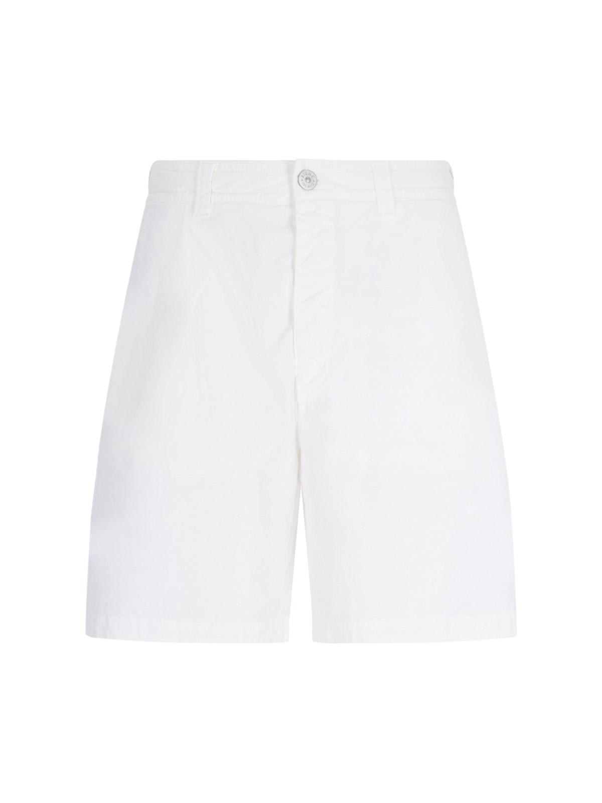 Shop Stone Island Marina Shorts In Bianco