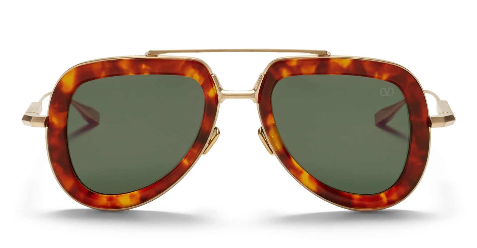 Shop Valentino V-lstory - Honey Tortoise / Light Gold Sunglasses