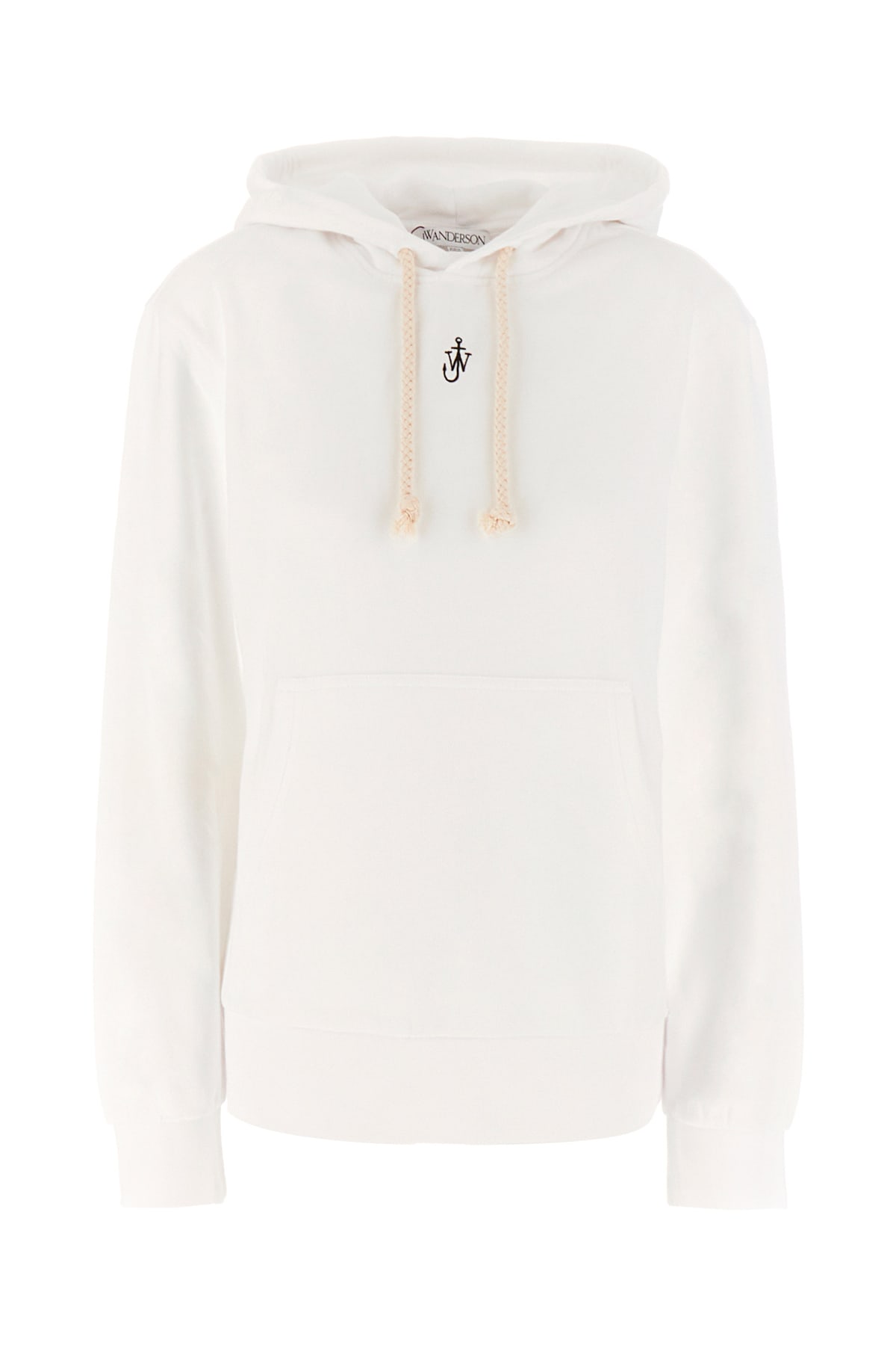 Shop Jw Anderson White Cotton Blend Oversize Sweatshirt In 001