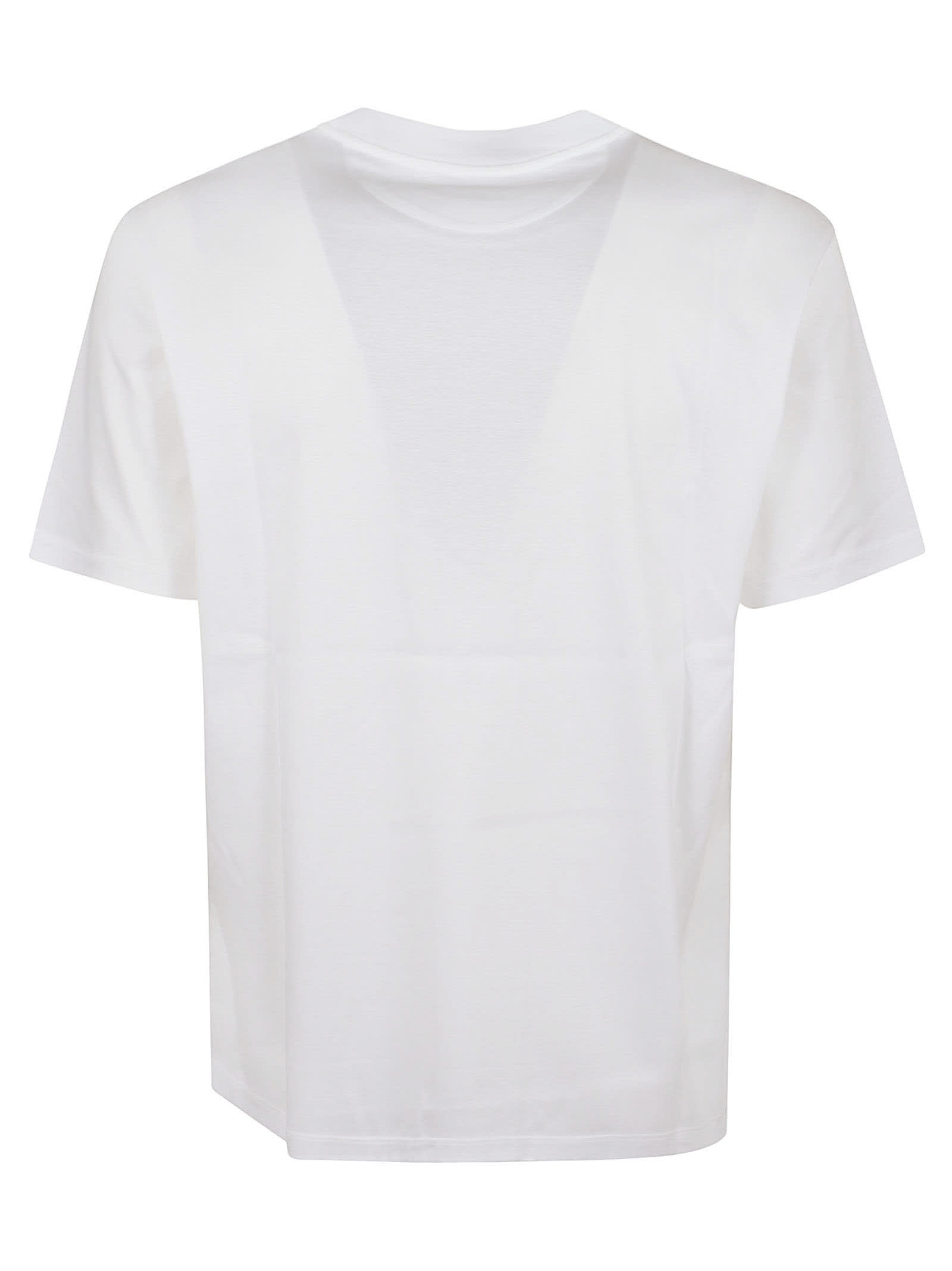 Shop Valentino T-shirt Jersey Iconic Regular In Bo Bianco