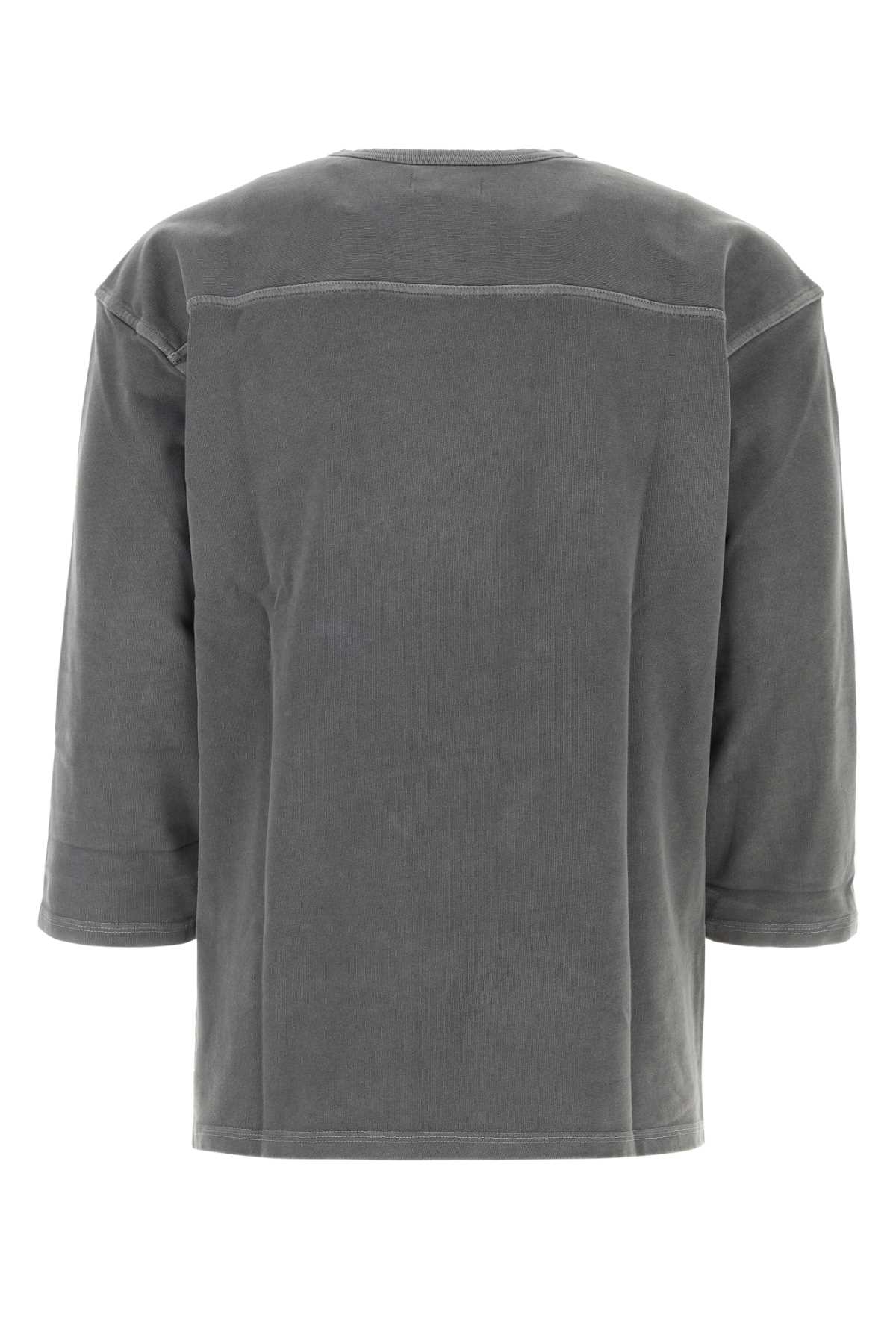 Erl Dark Grey Cotton Sweatshirt In Black