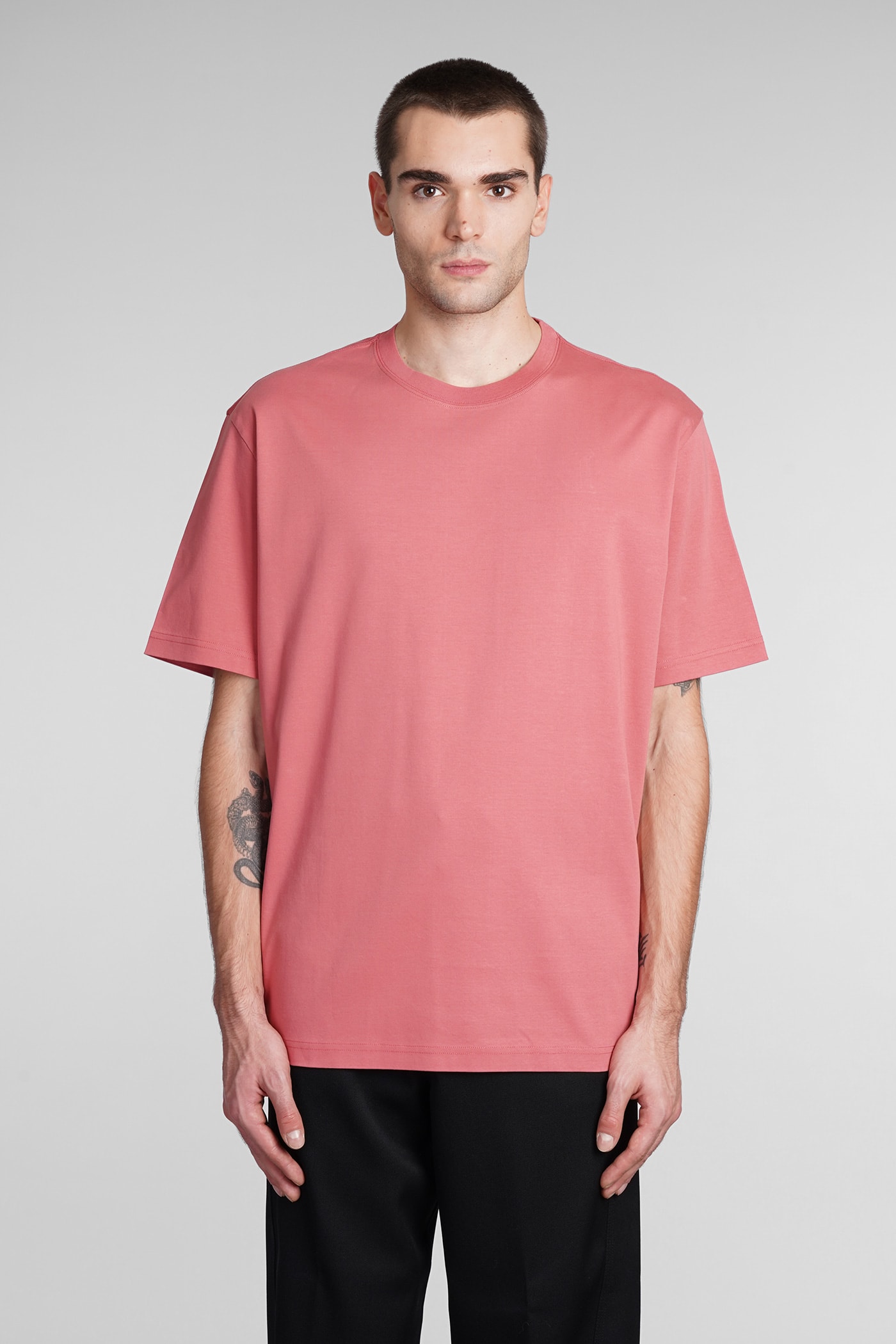 Lanvin T-shirt In Rose-pink Cotton