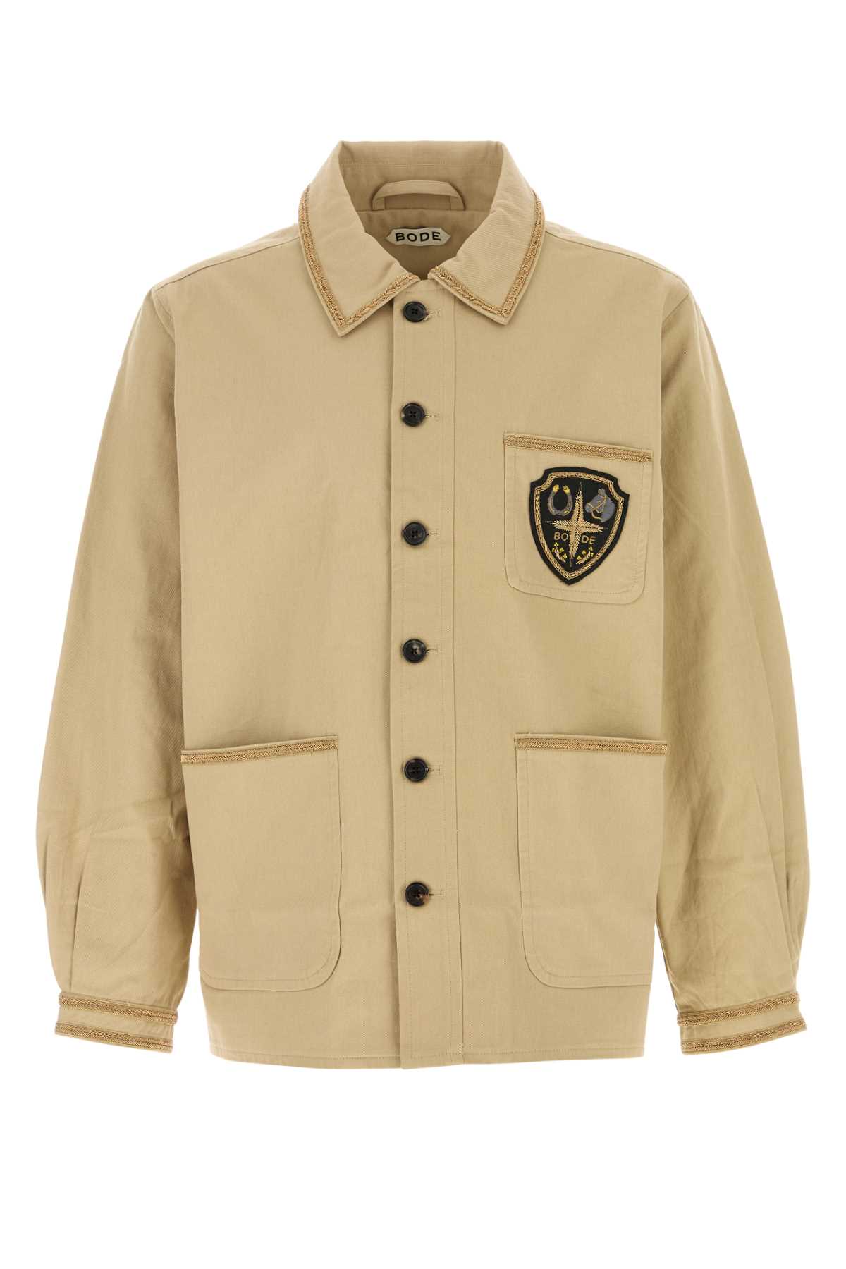 Beige Cotton Bullion Jacket