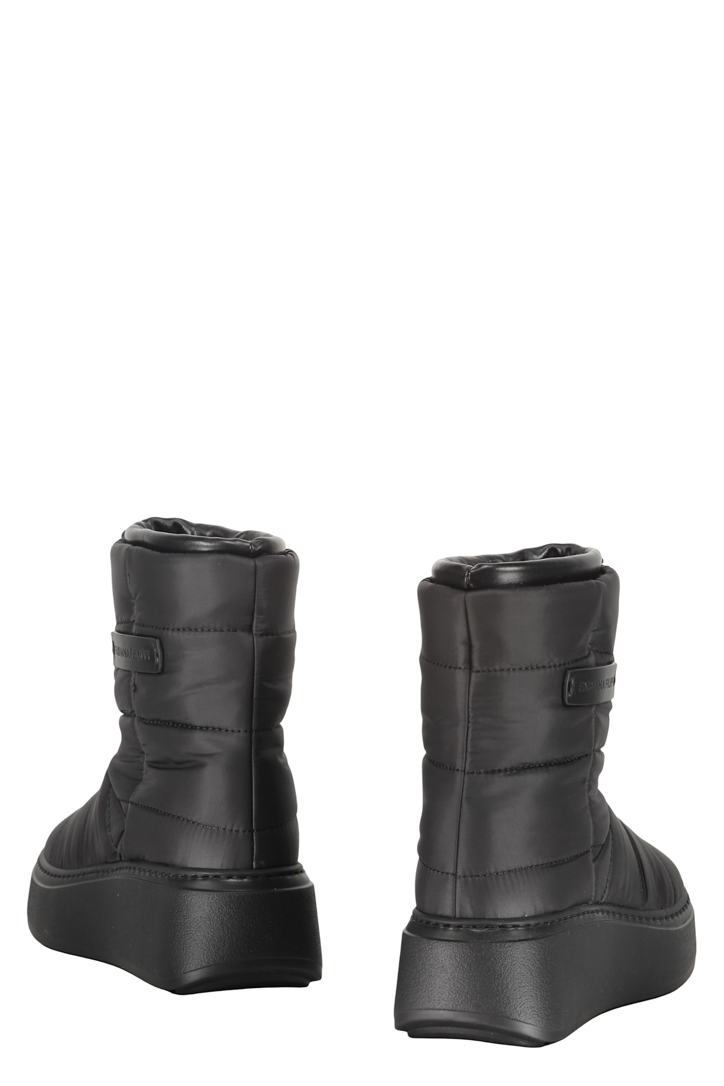 Fabiana Filippi Quilted Ankle Boots In Black