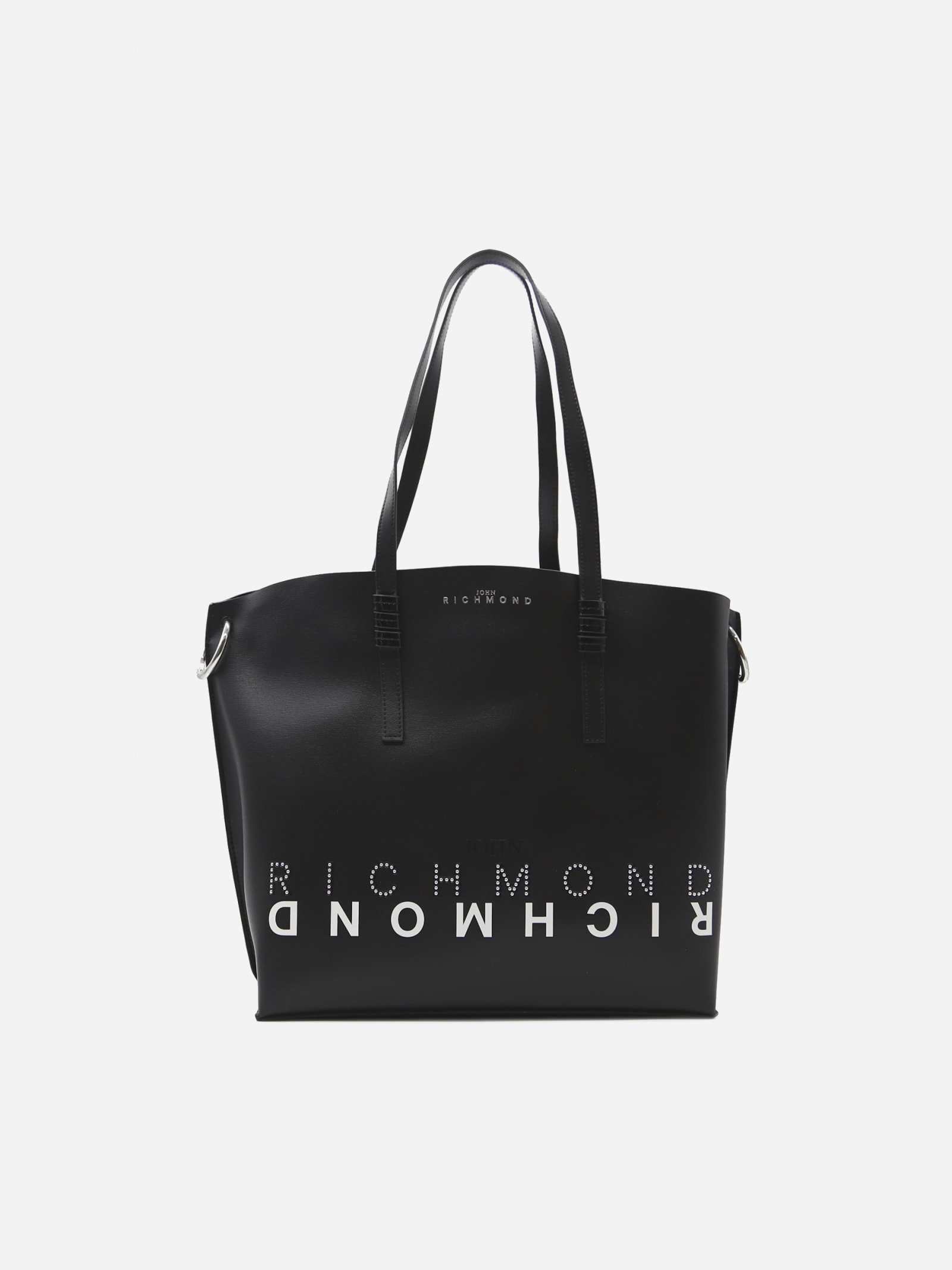 John Richmond Unduit Shopping Bag With Contrasting Logo Print