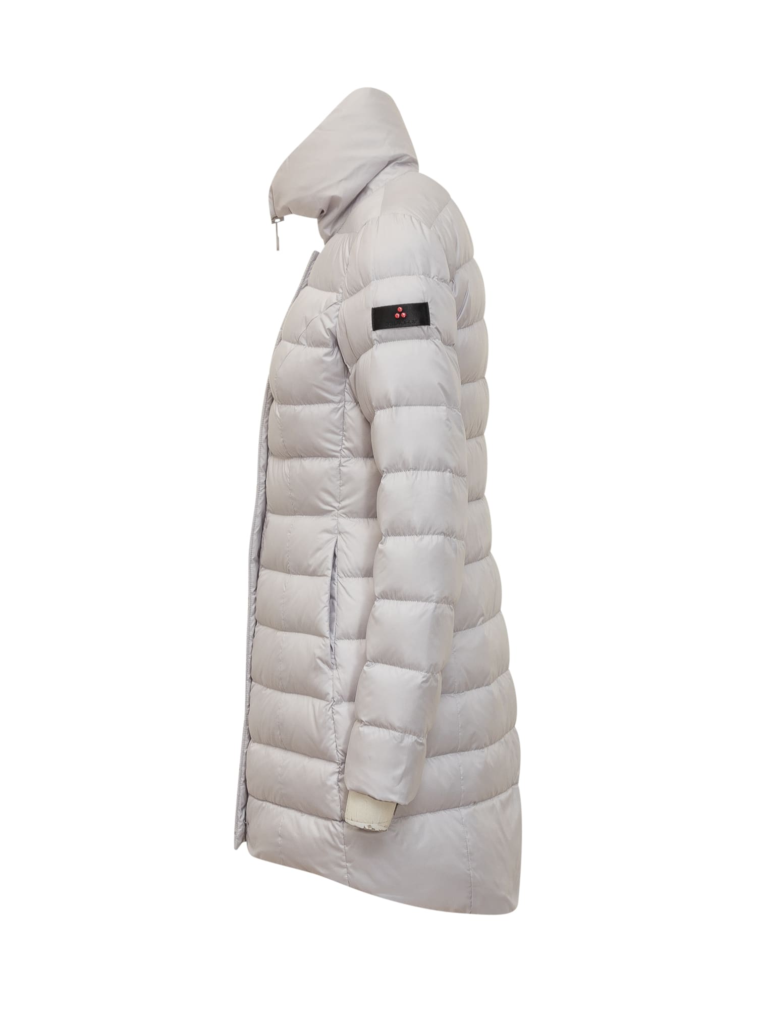 Peuterey Nylon Midi Down Jacket In Grey