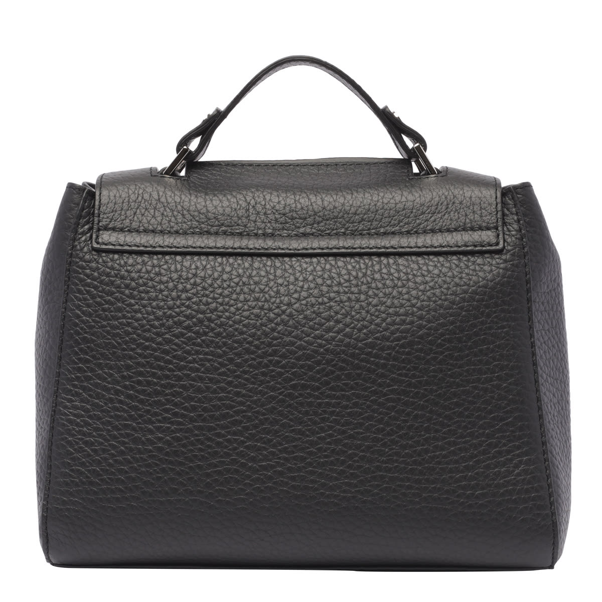 Orciani Small Sveva Soft Handbag In Black