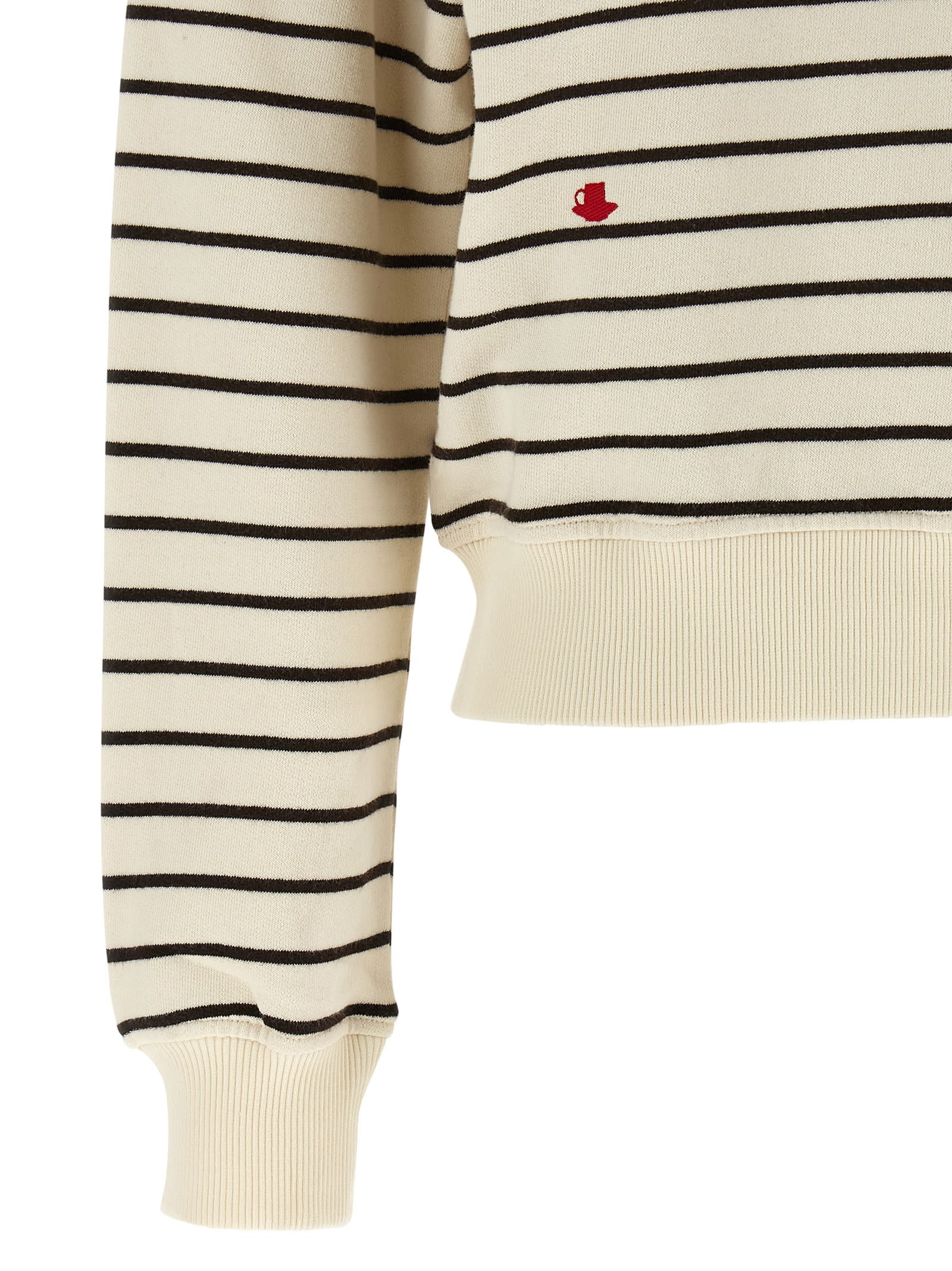 Jw Anderson J. W. Anderson Striped Cotton Polo Sweatshirt In Multi