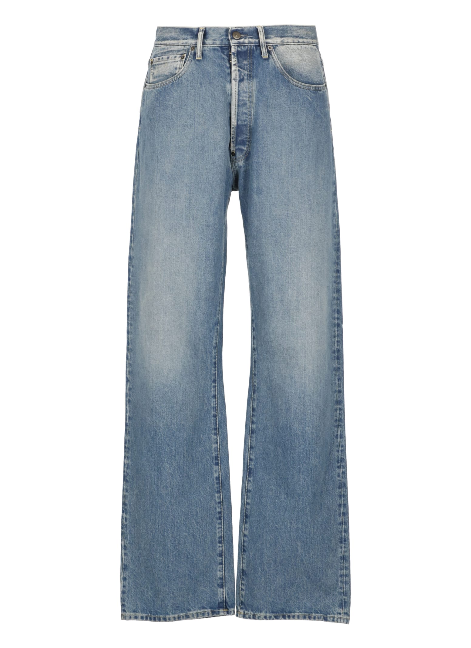 Shop Maison Margiela Cotton Jeans In Blue