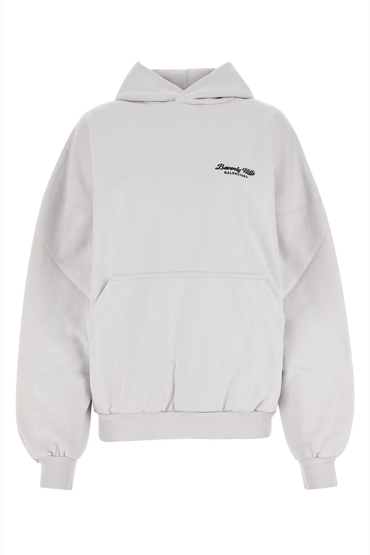 Shop Balenciaga Large Fit Hoodie In Off White