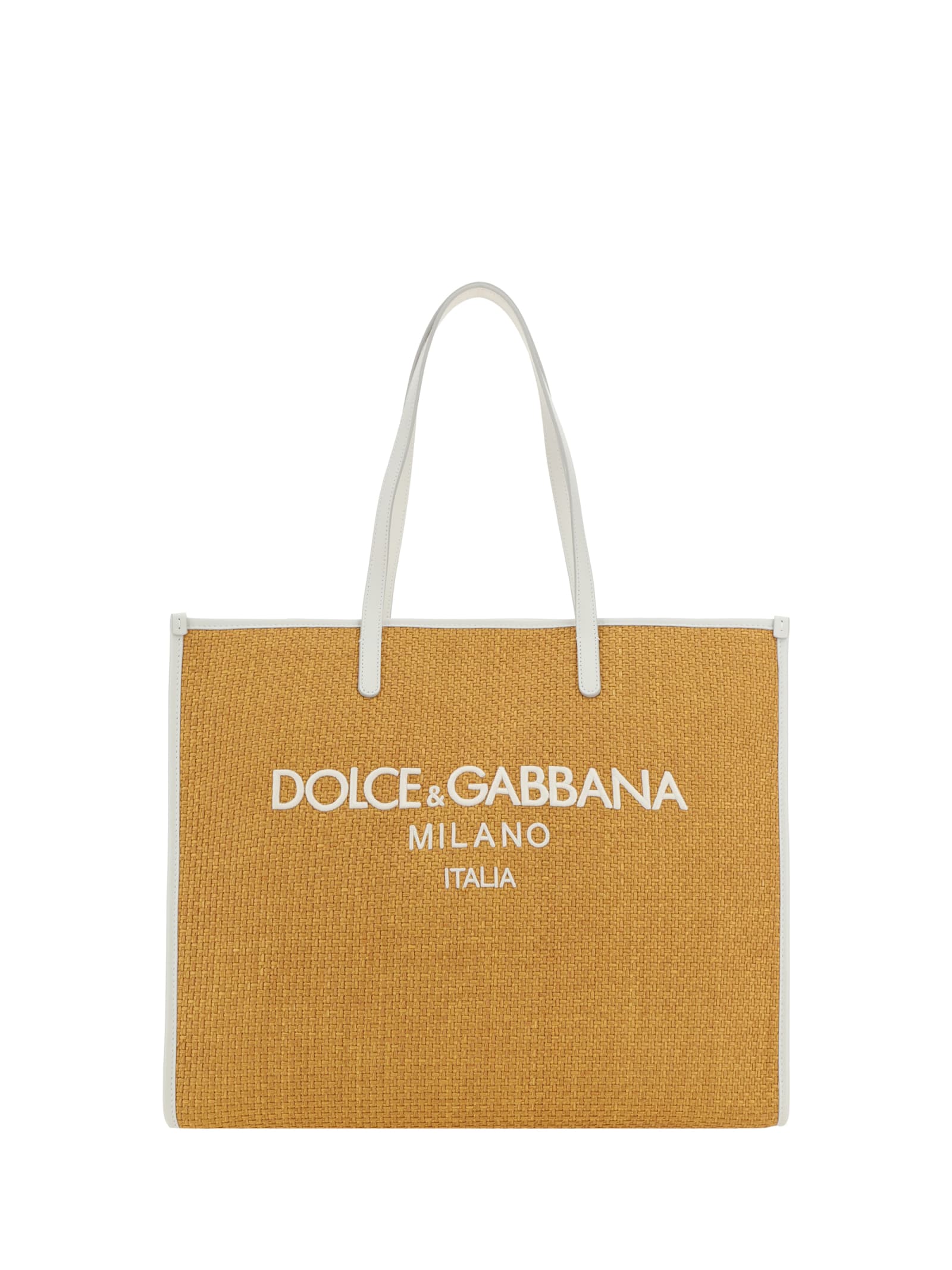 Dolce & Gabbana Shopping Shoulder Bag In Beige