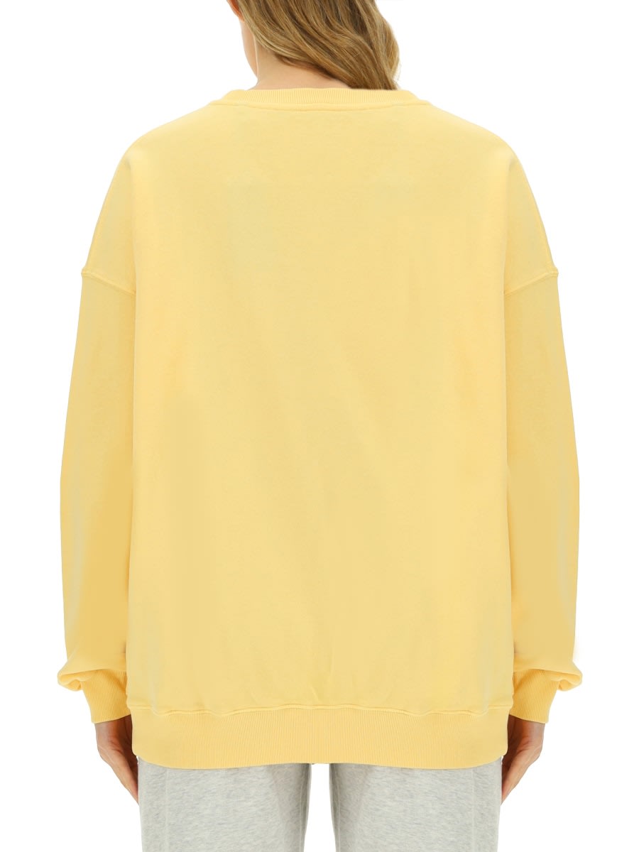 Rotate Birger Christensen Rotate Birgerchristensen Sweatshirt With Logo In Golden Haze