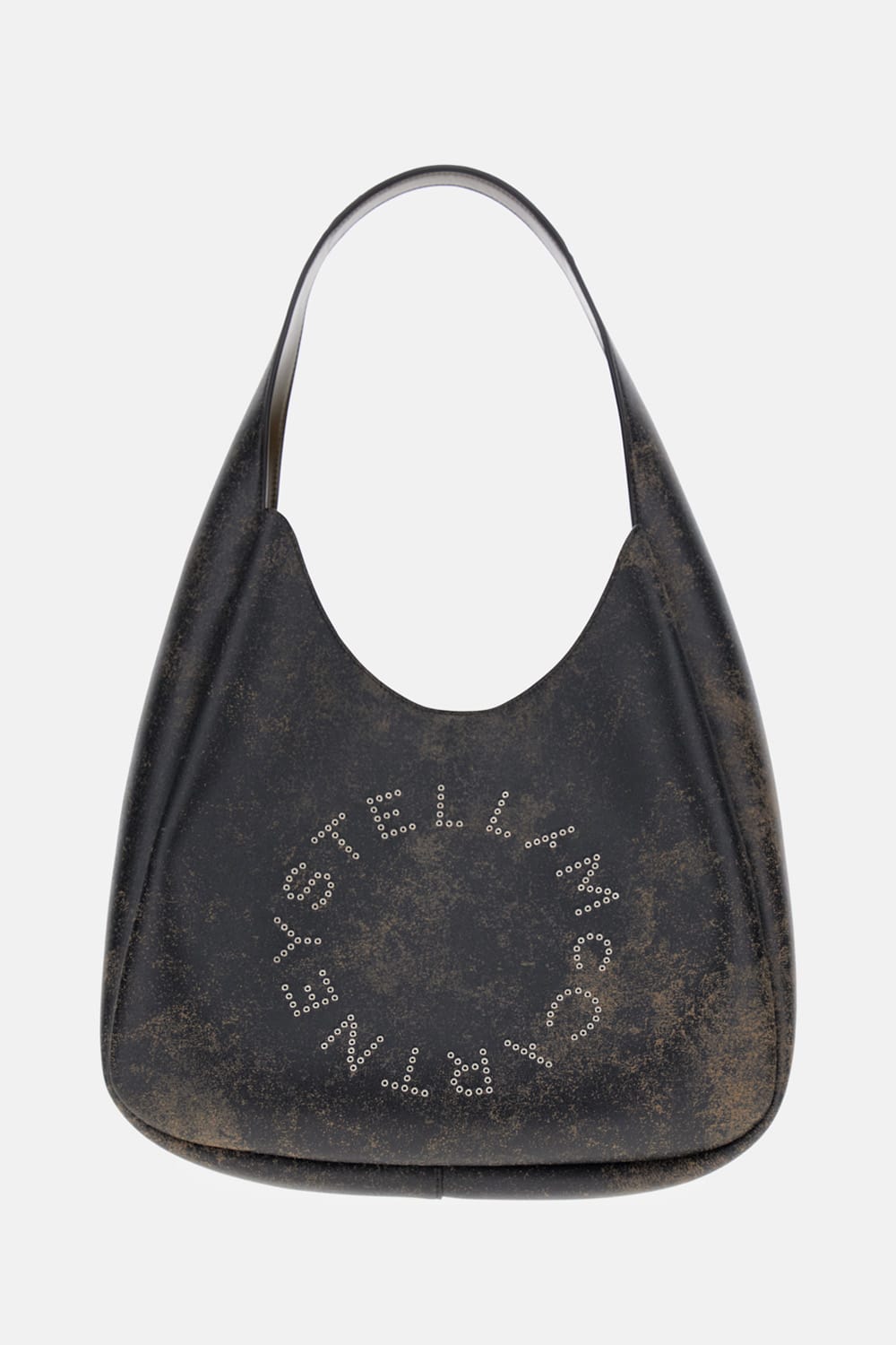 Stella Mccartney Large Hobo Bag With Aged Effect And Logo